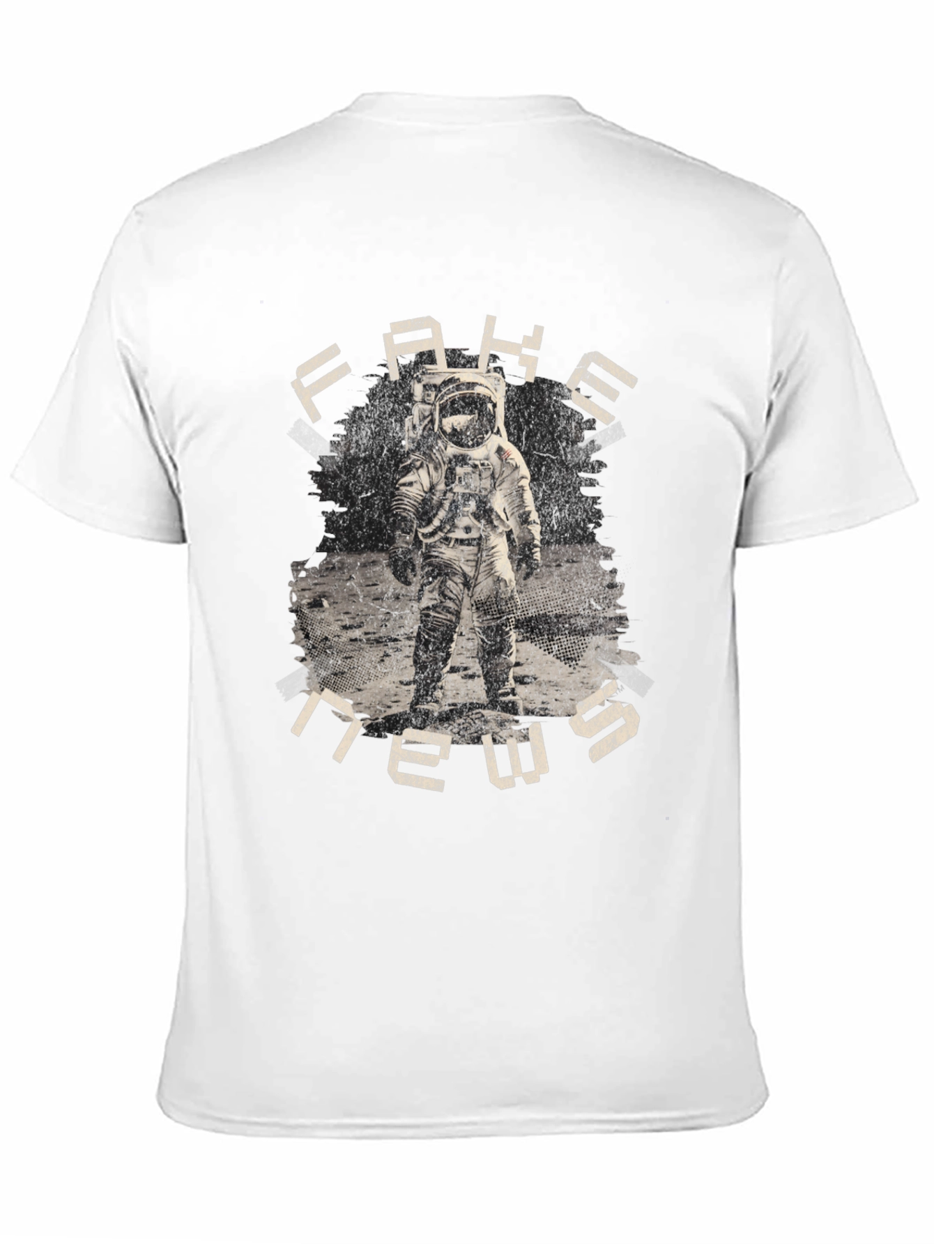 Fake News Astronaut Graphic T-Shirt