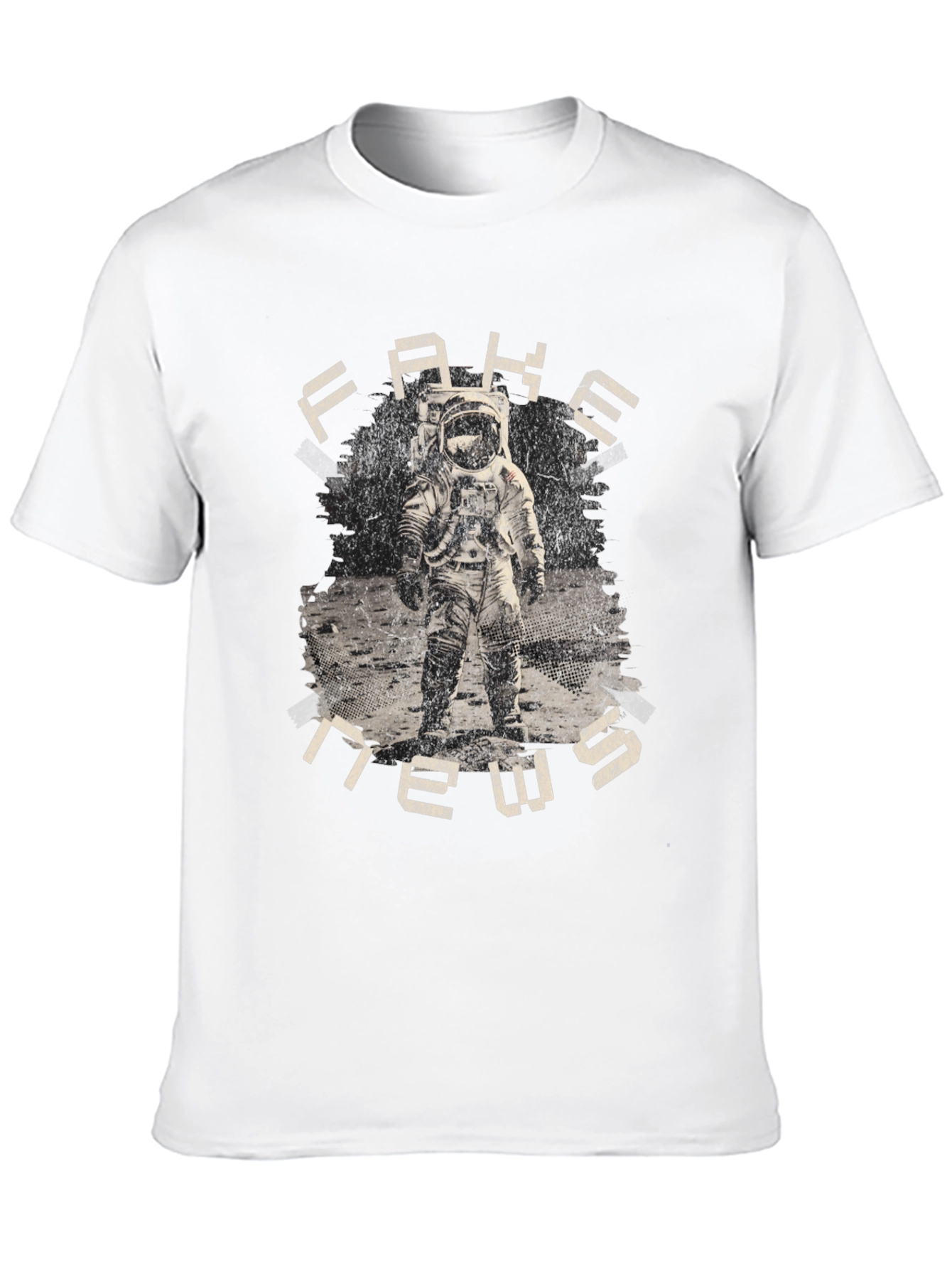 Fake News Astronaut Graphic T-Shirt