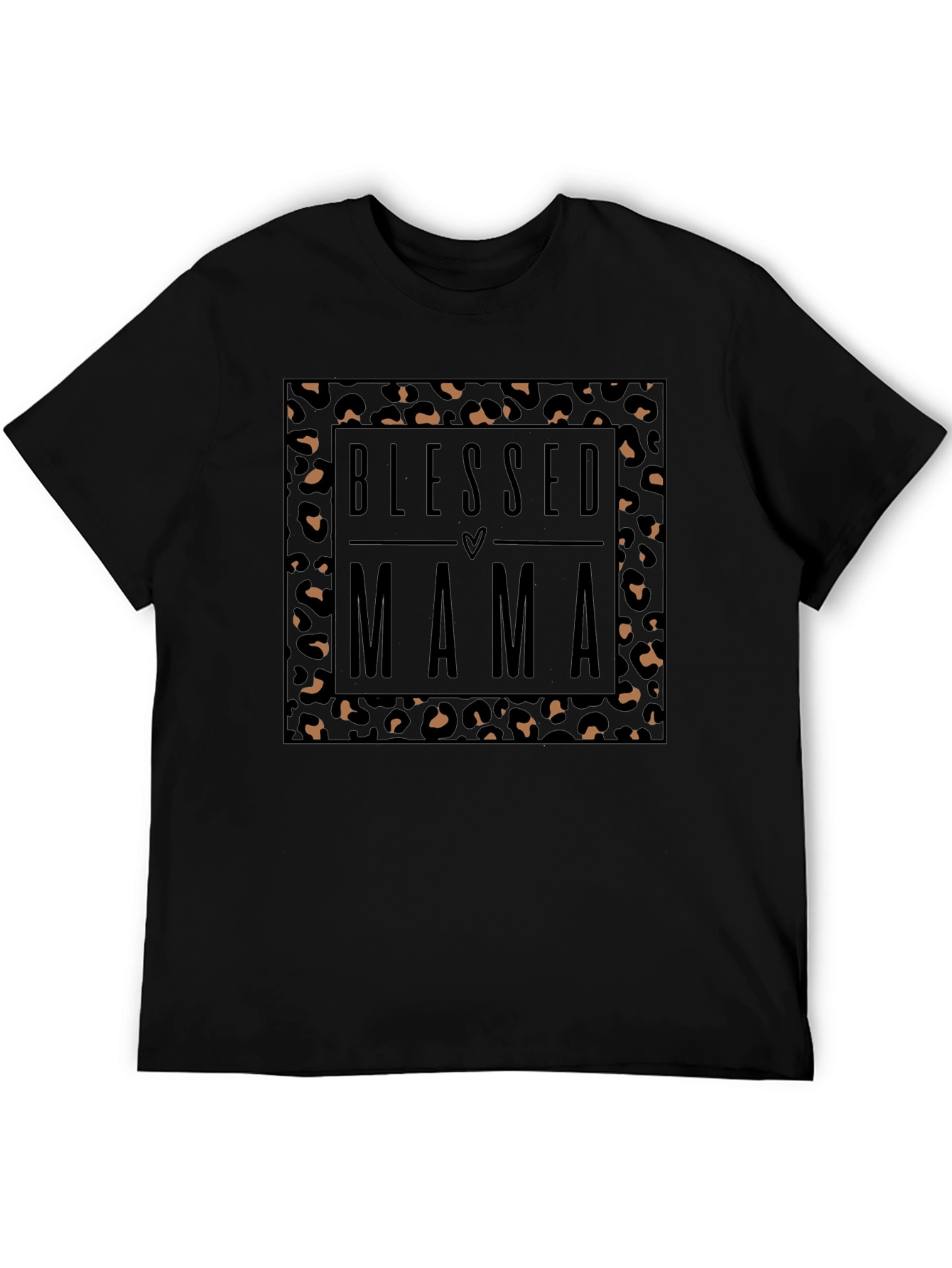 Blessed Mama Leopard Print T-Shirt
