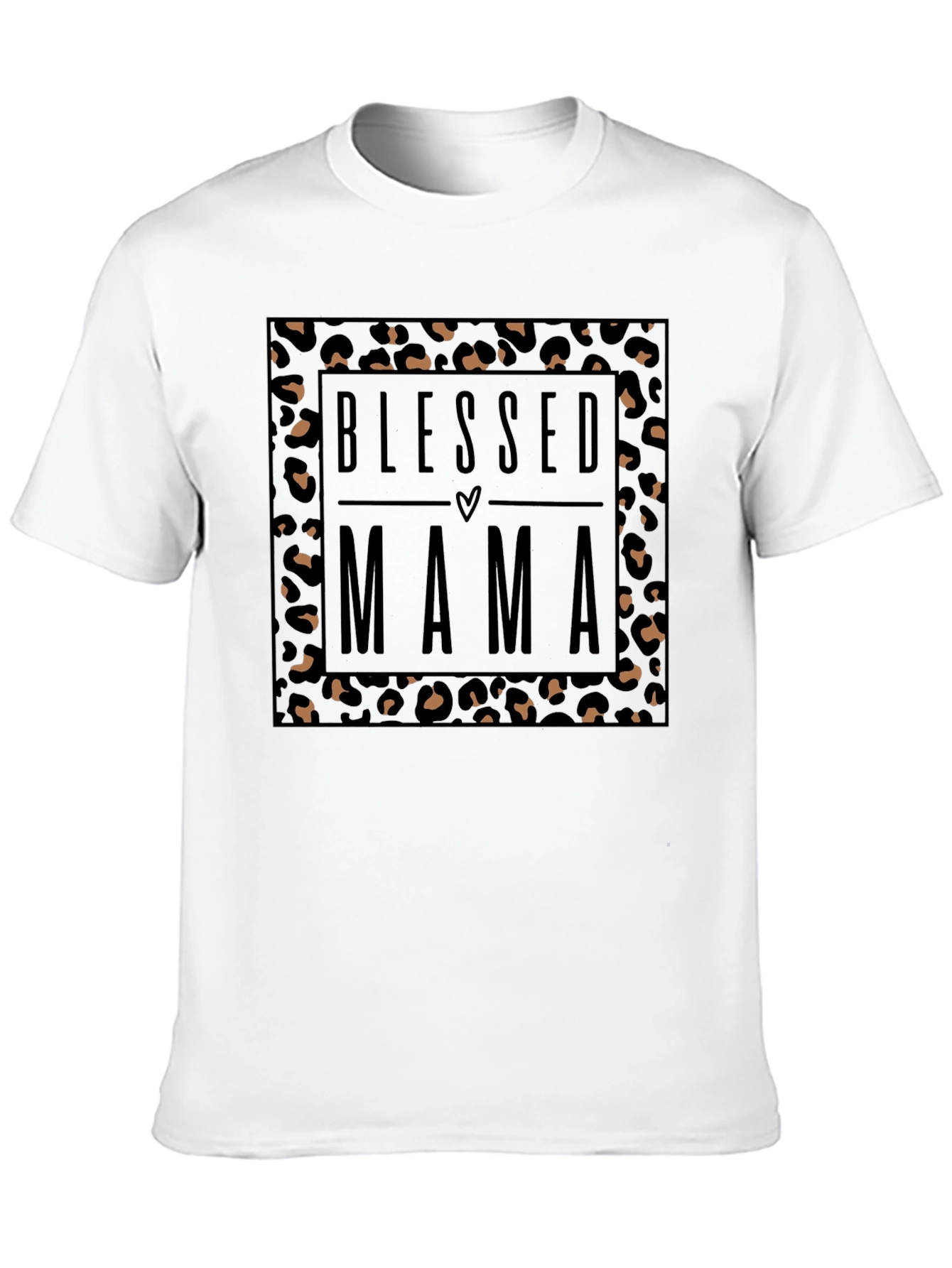 Blessed Mama Leopard Print T-Shirt