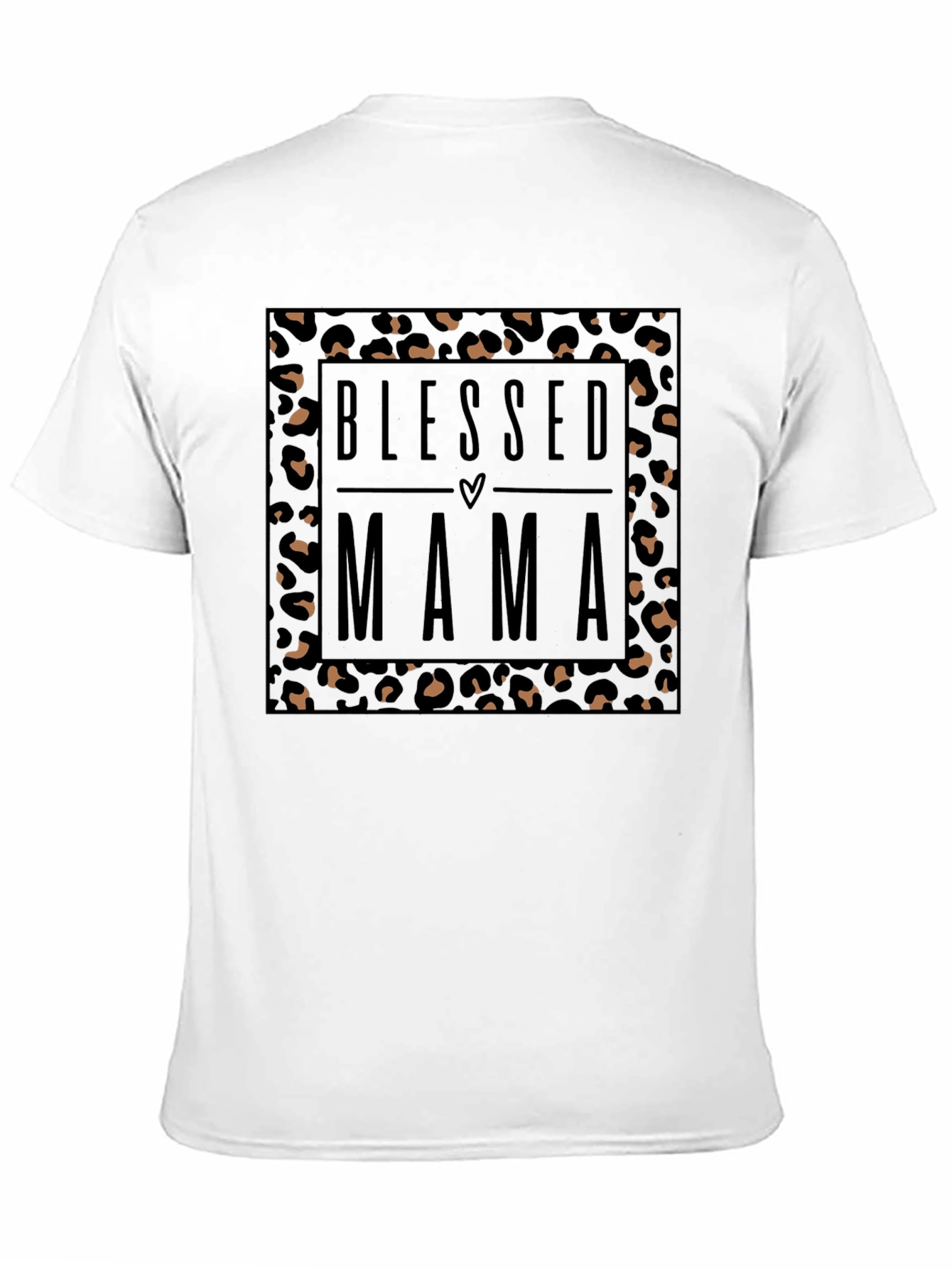 Blessed Mama Leopard Print T-Shirt