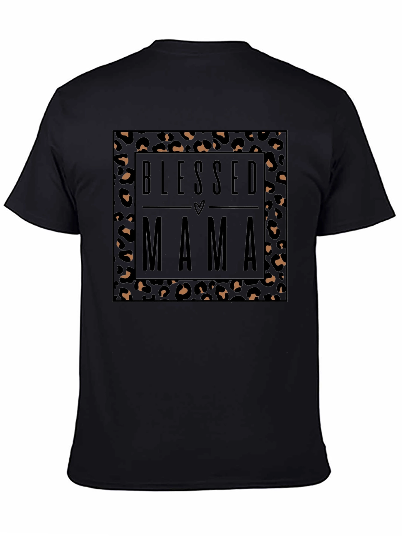 Blessed Mama Leopard Print T-Shirt