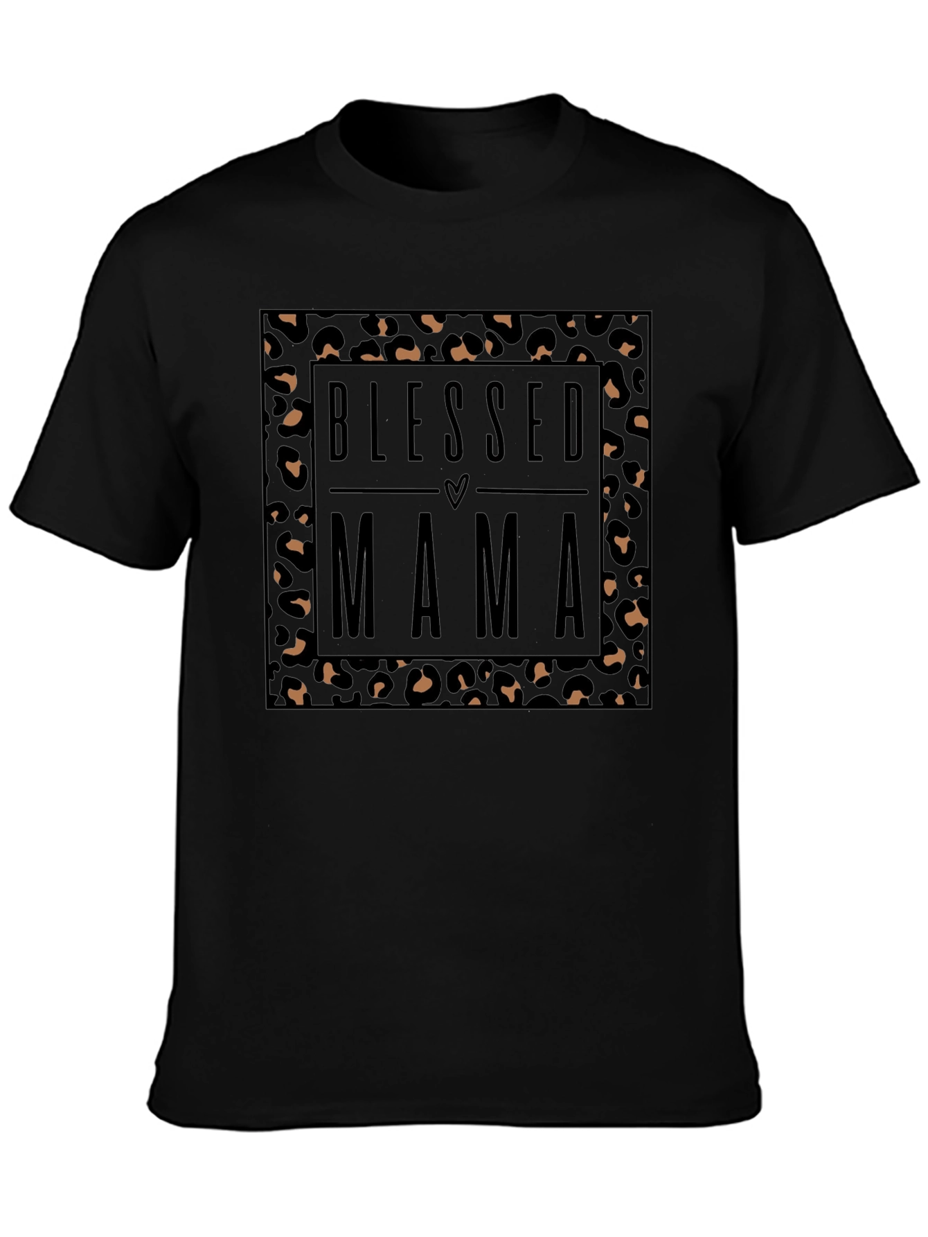 Blessed Mama Leopard Print T-Shirt