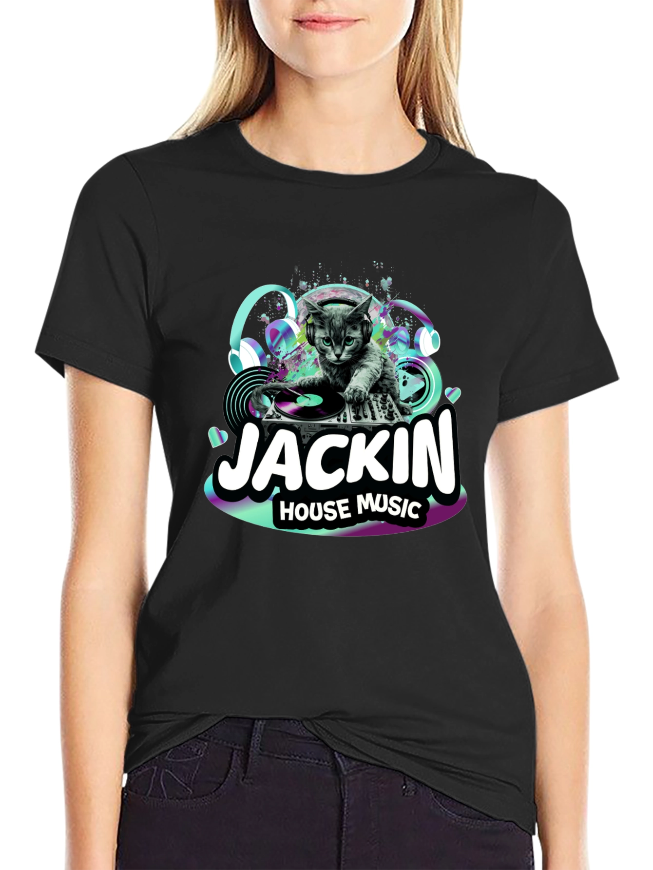 DJ Cat T-Shirt - Jackin House Music