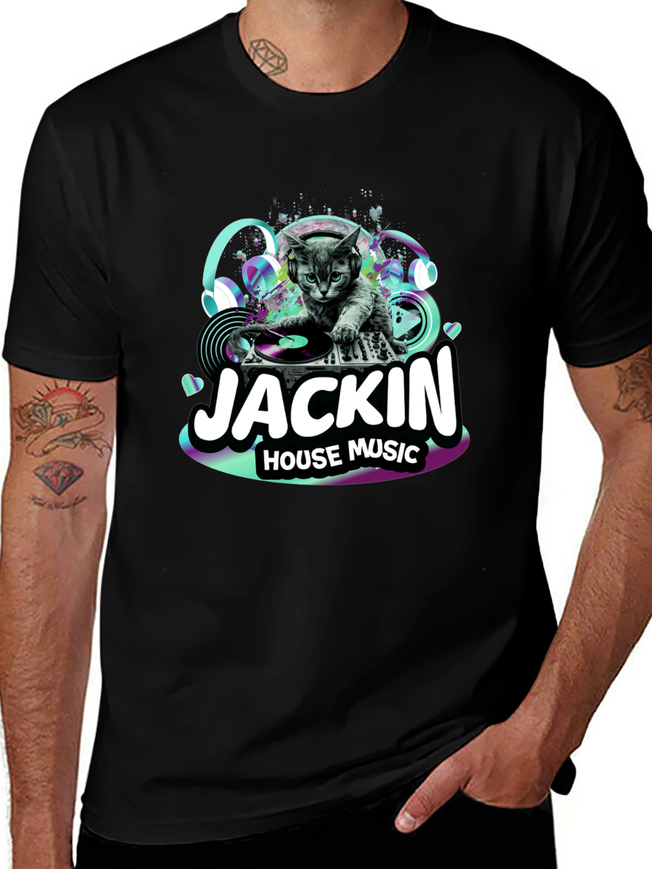 DJ Cat T-Shirt - Jackin House Music