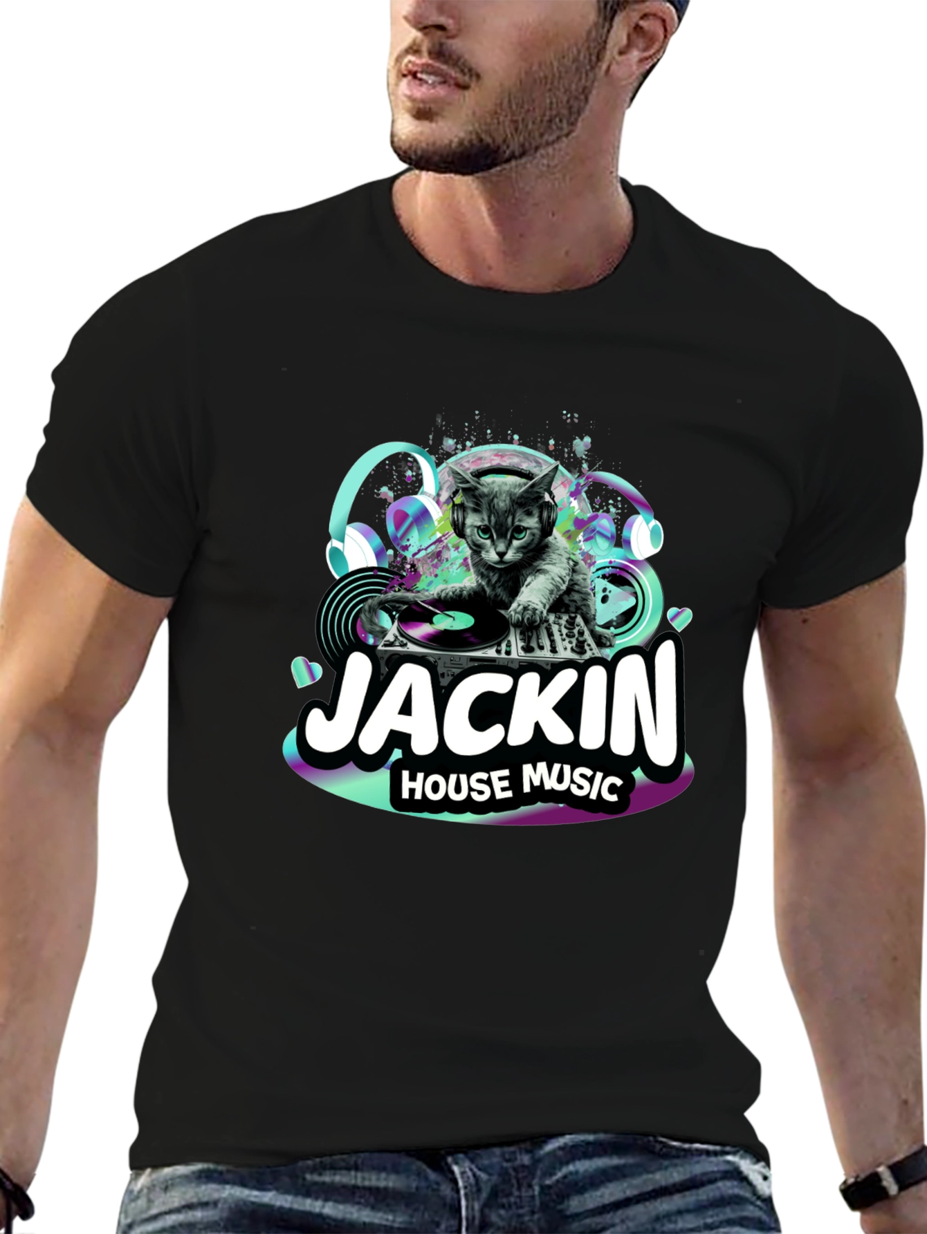 DJ Cat T-Shirt - Jackin House Music