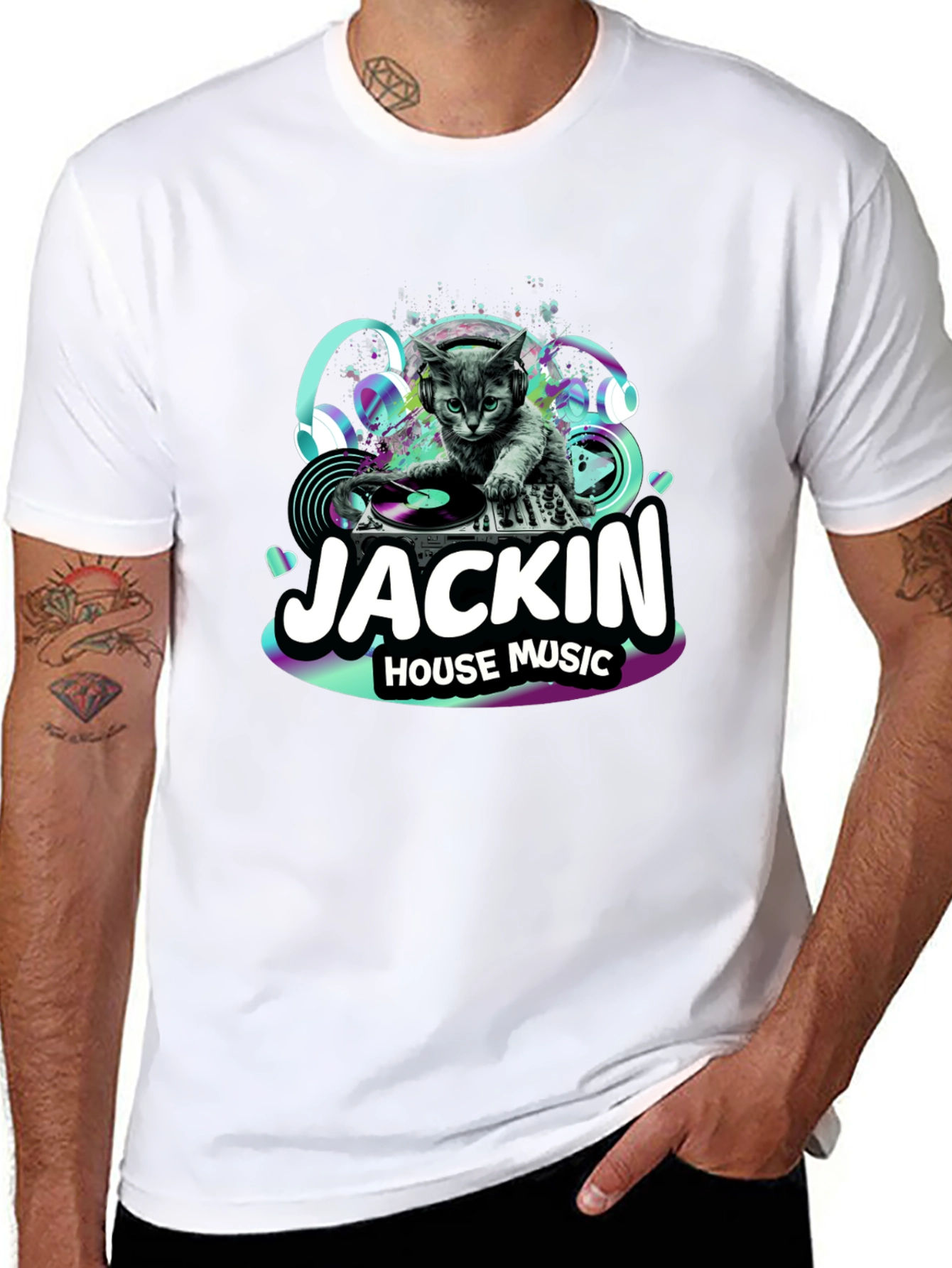 DJ Cat T-Shirt - Jackin House Music