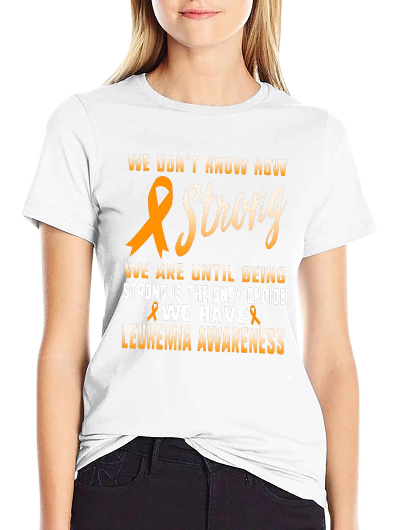 Leukemia Awareness Ribbon Graphic T-Shirt