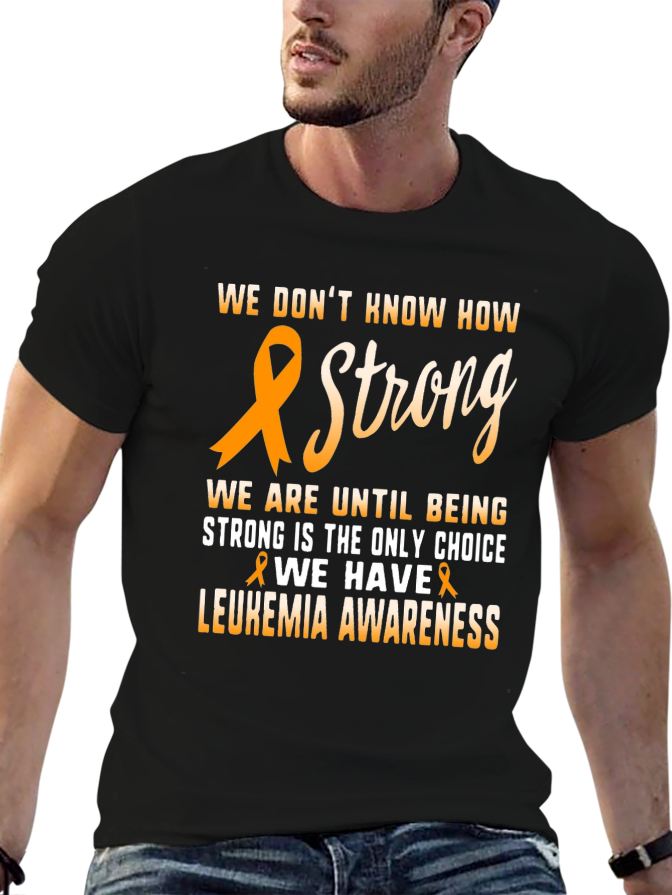 Leukemia Awareness Ribbon Graphic T-Shirt