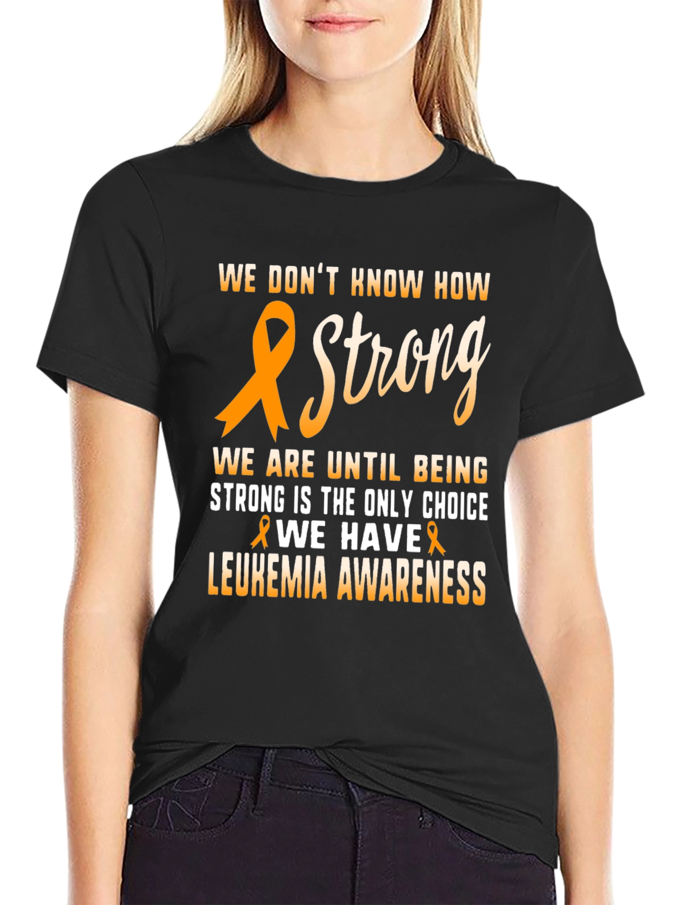 Leukemia Awareness Ribbon Graphic T-Shirt