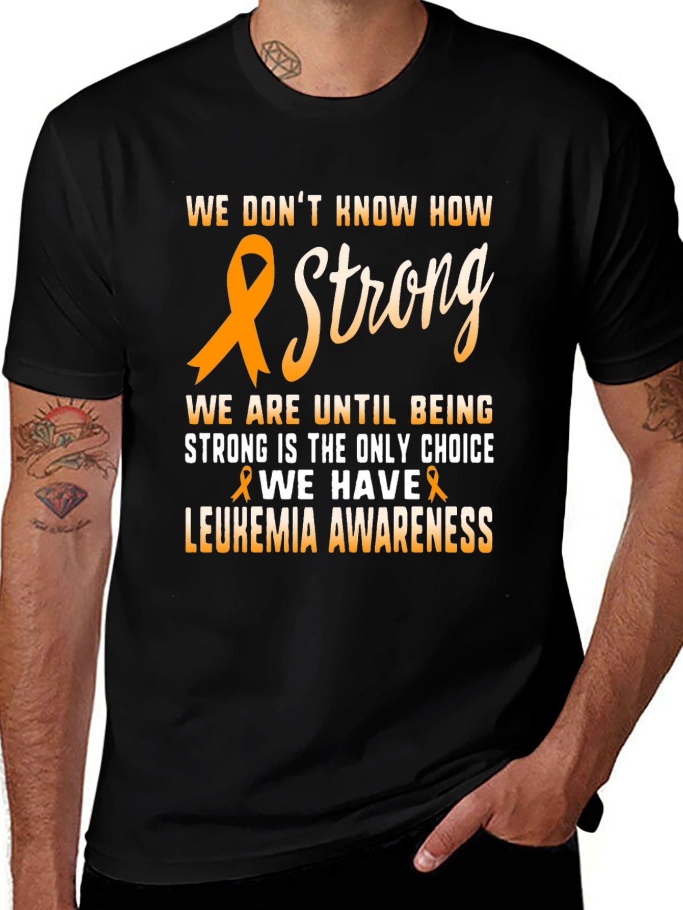 Leukemia Awareness Ribbon Graphic T-Shirt