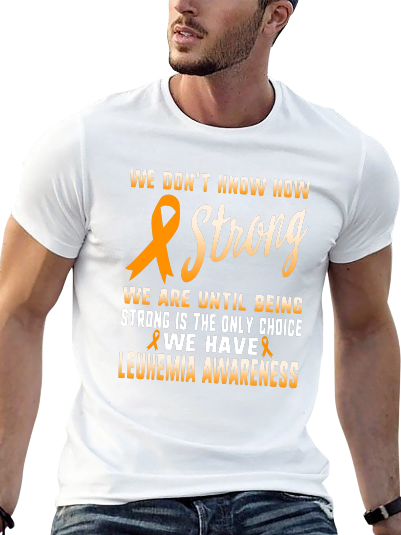 Leukemia Awareness Ribbon Graphic T-Shirt