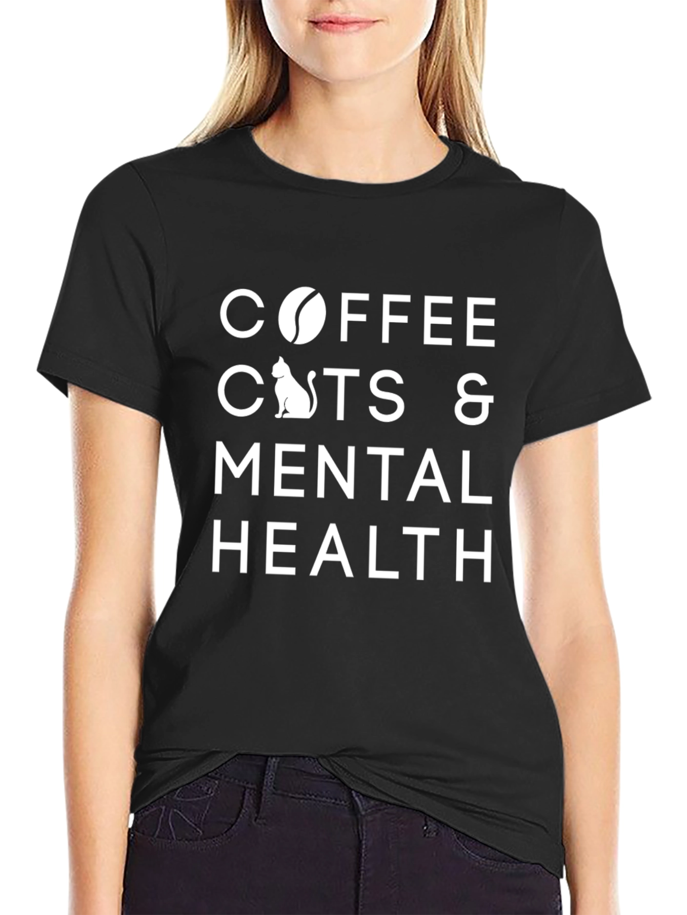Coffee Cats & Mental Health T-Shirt