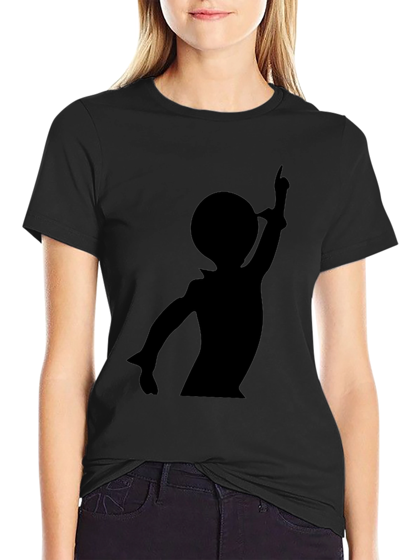Silhouette Graphic Tee - Casual Black T-Shirt