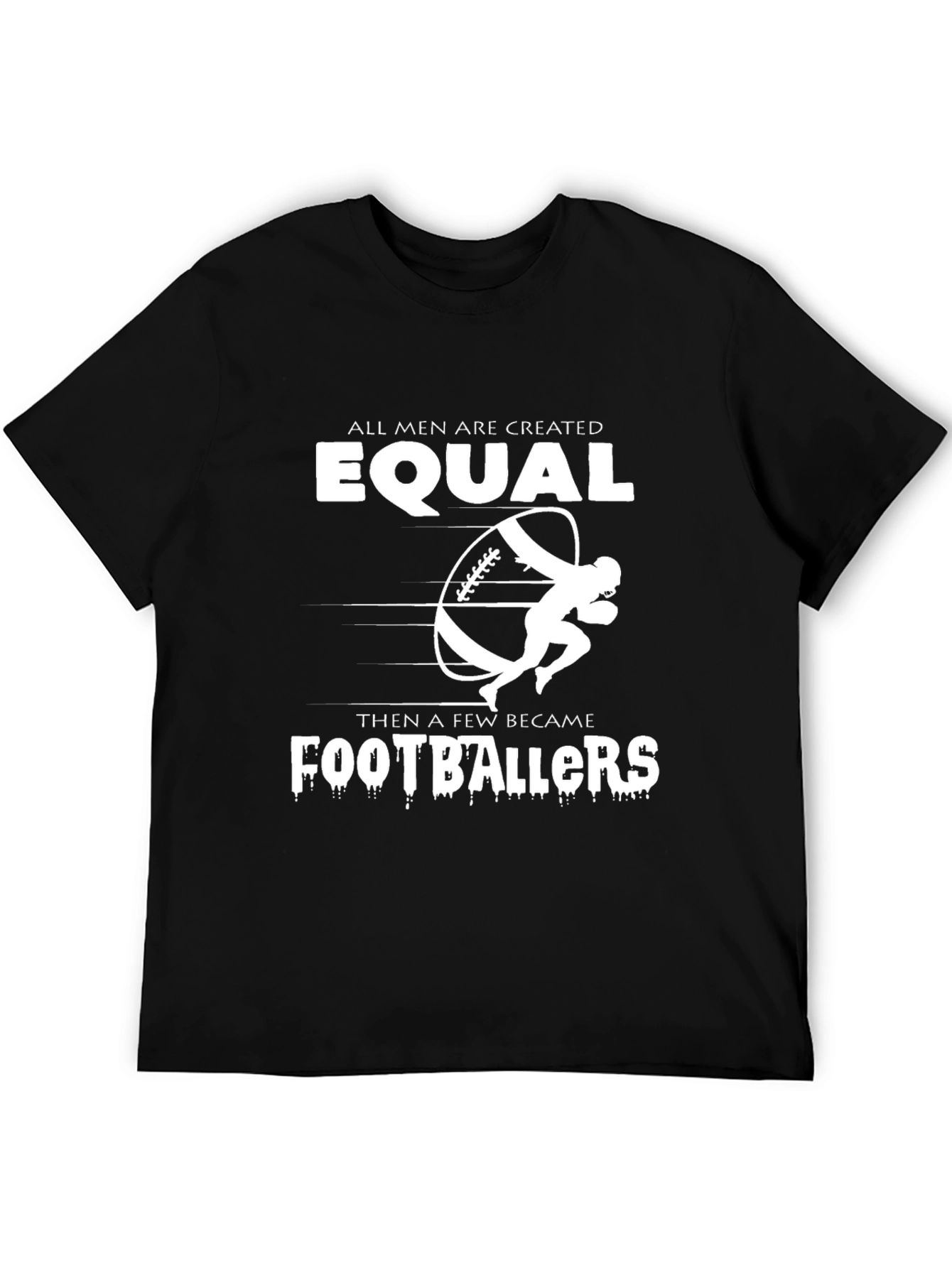 Equal Footballers Graphic Tee - Black Cotton T-Shirt