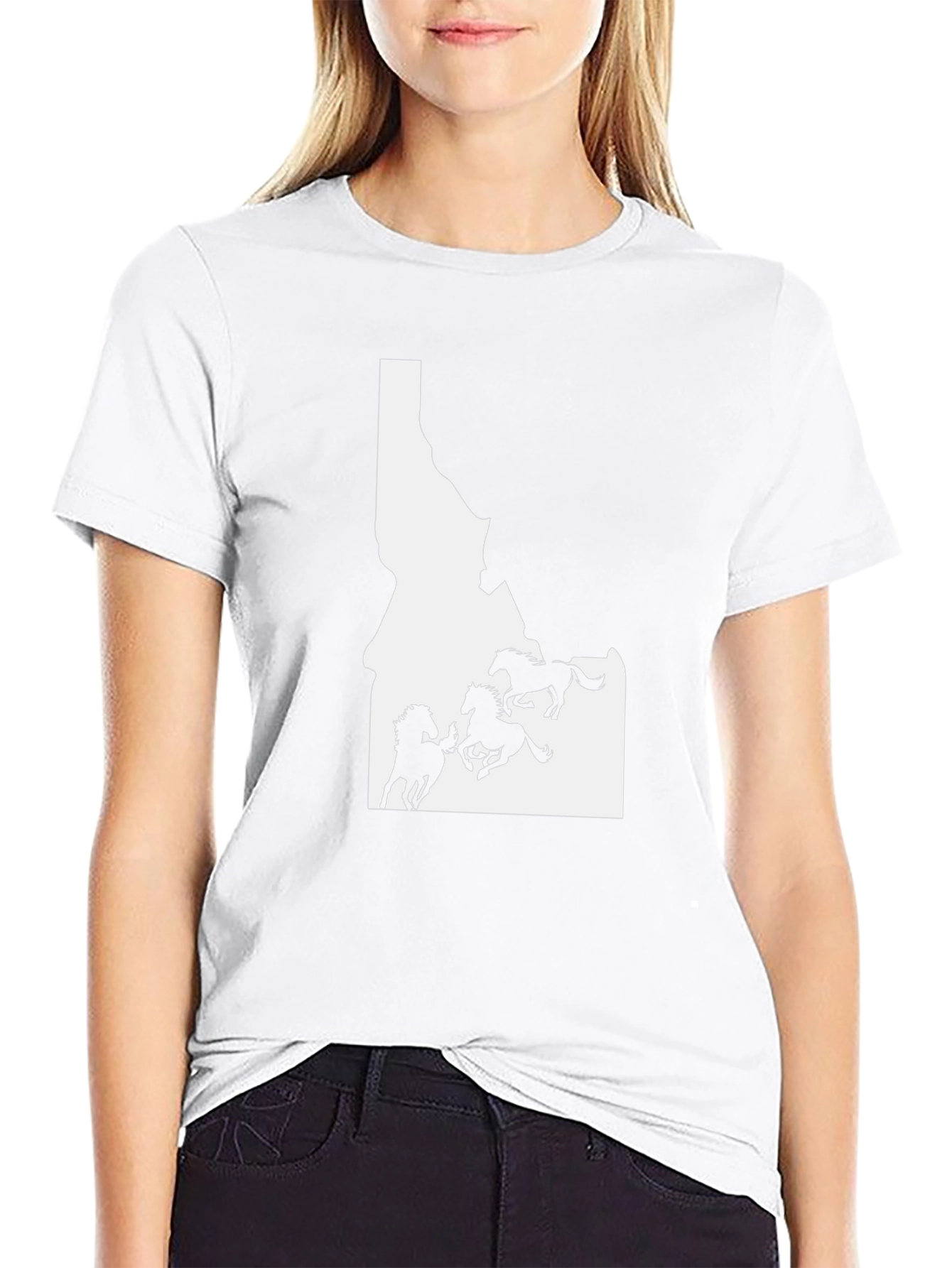 Idaho Horses Black T-Shirt