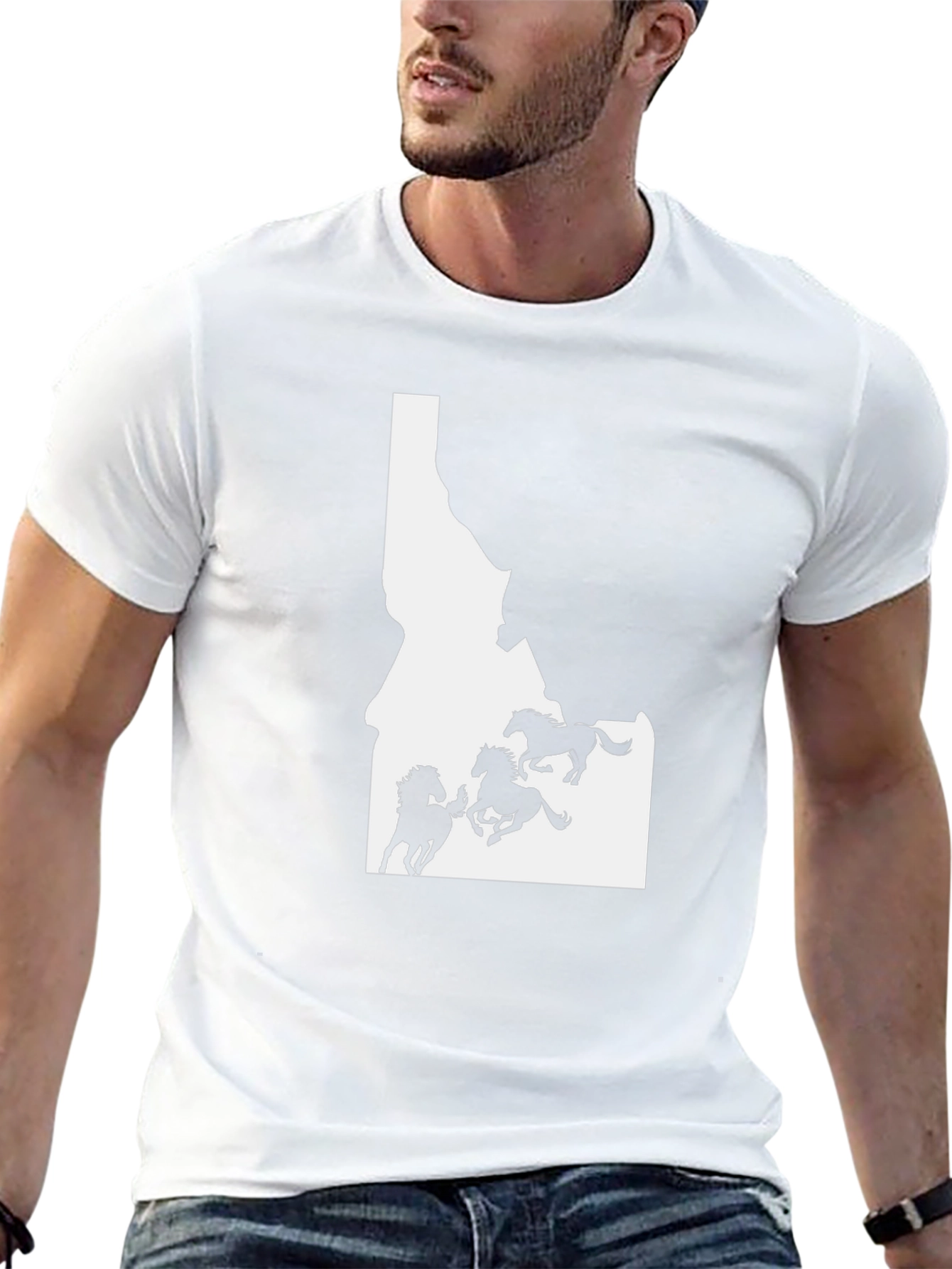 Idaho Horses Black T-Shirt