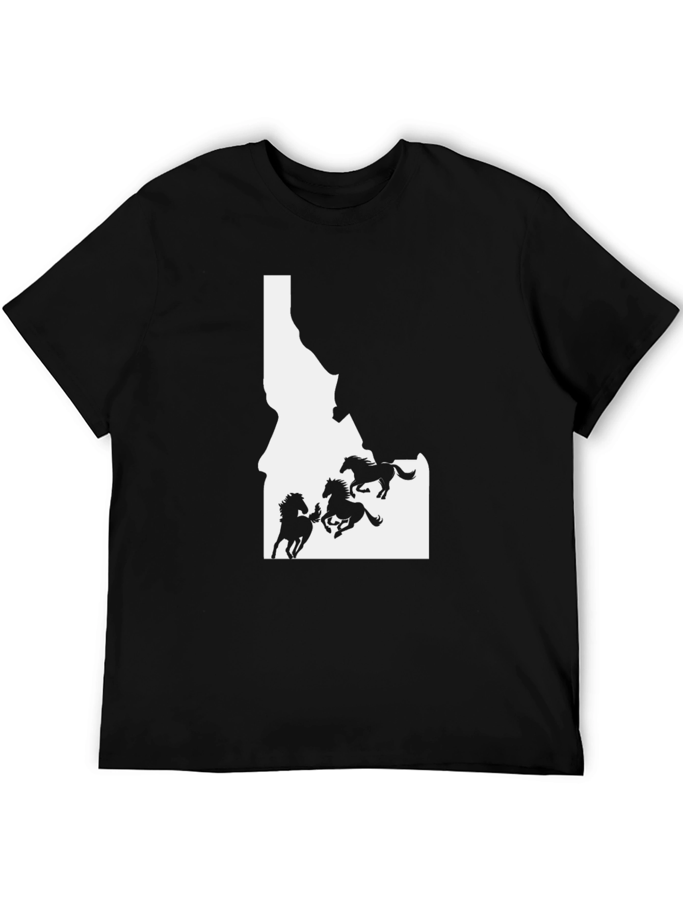 Idaho Horses Black T-Shirt
