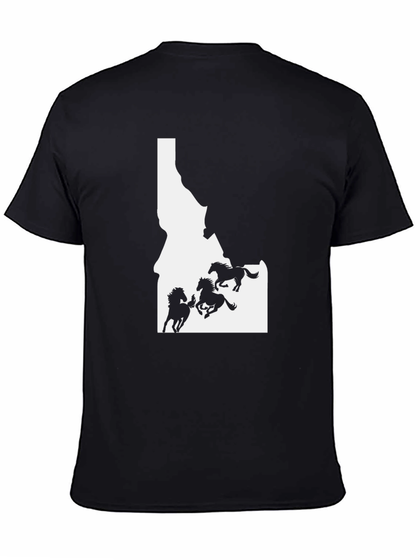 Idaho Horses Black T-Shirt