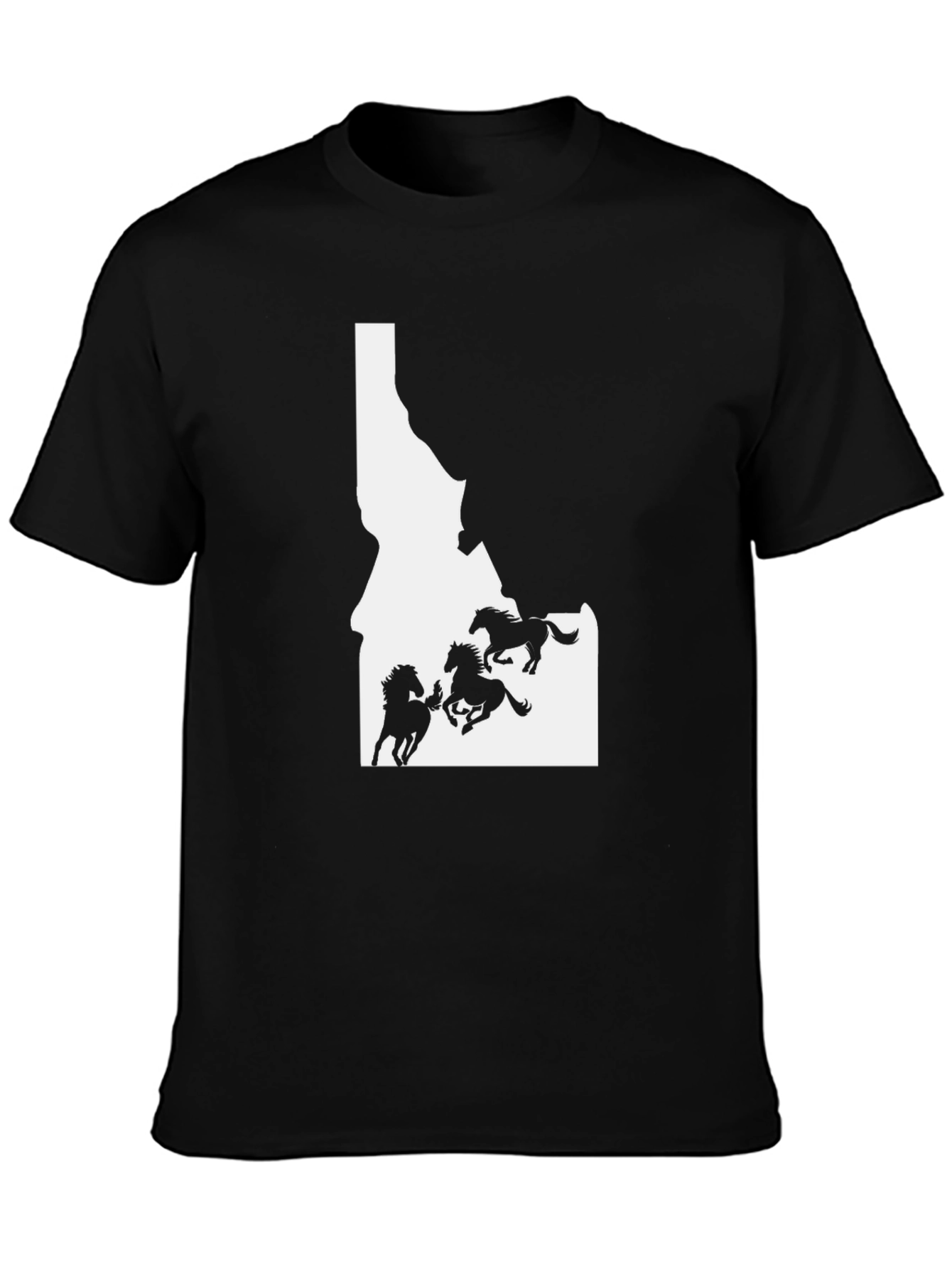 Idaho Horses Black T-Shirt