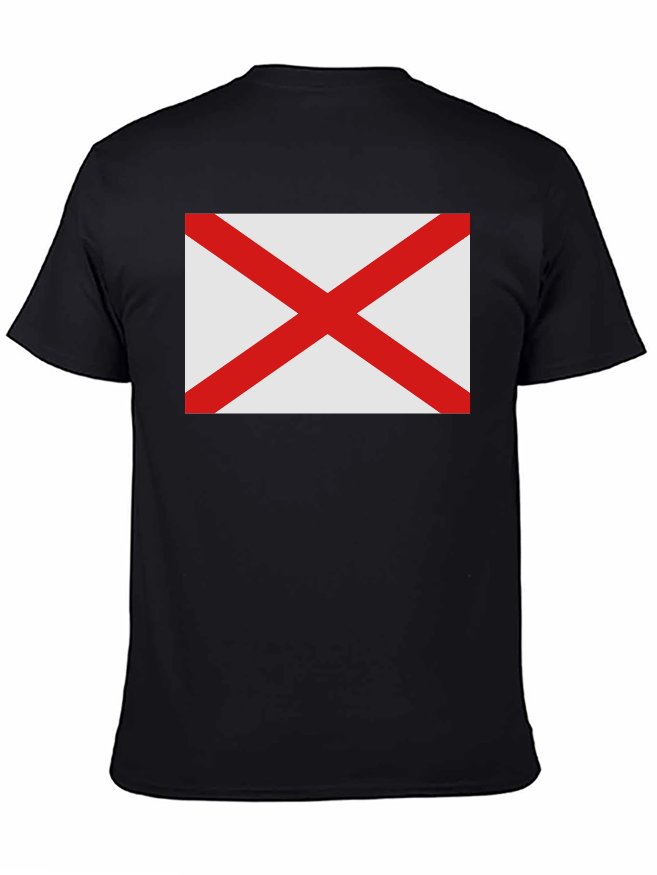Alabama Flag Graphic Tee - Black Cotton Comfort
