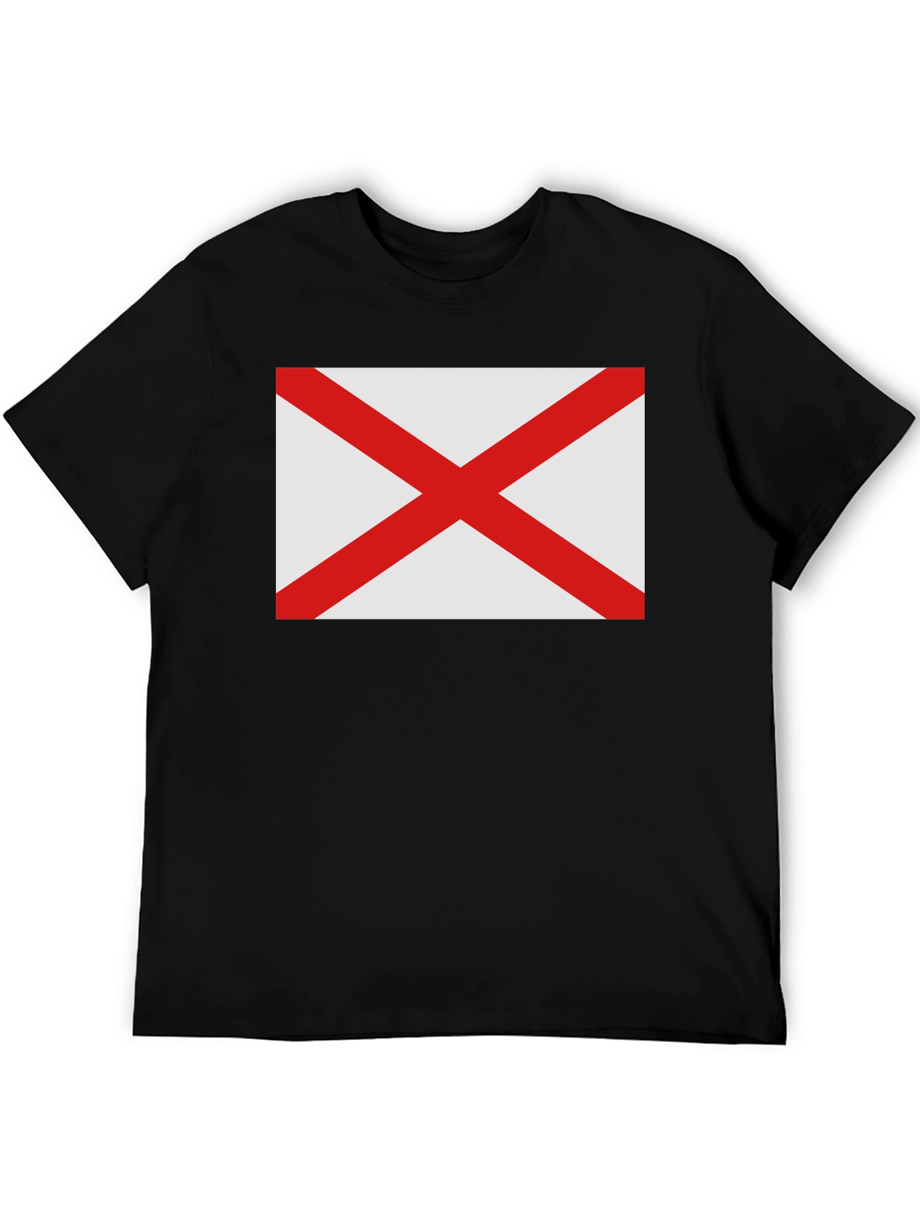 Alabama Flag Graphic Tee - Black Cotton Comfort