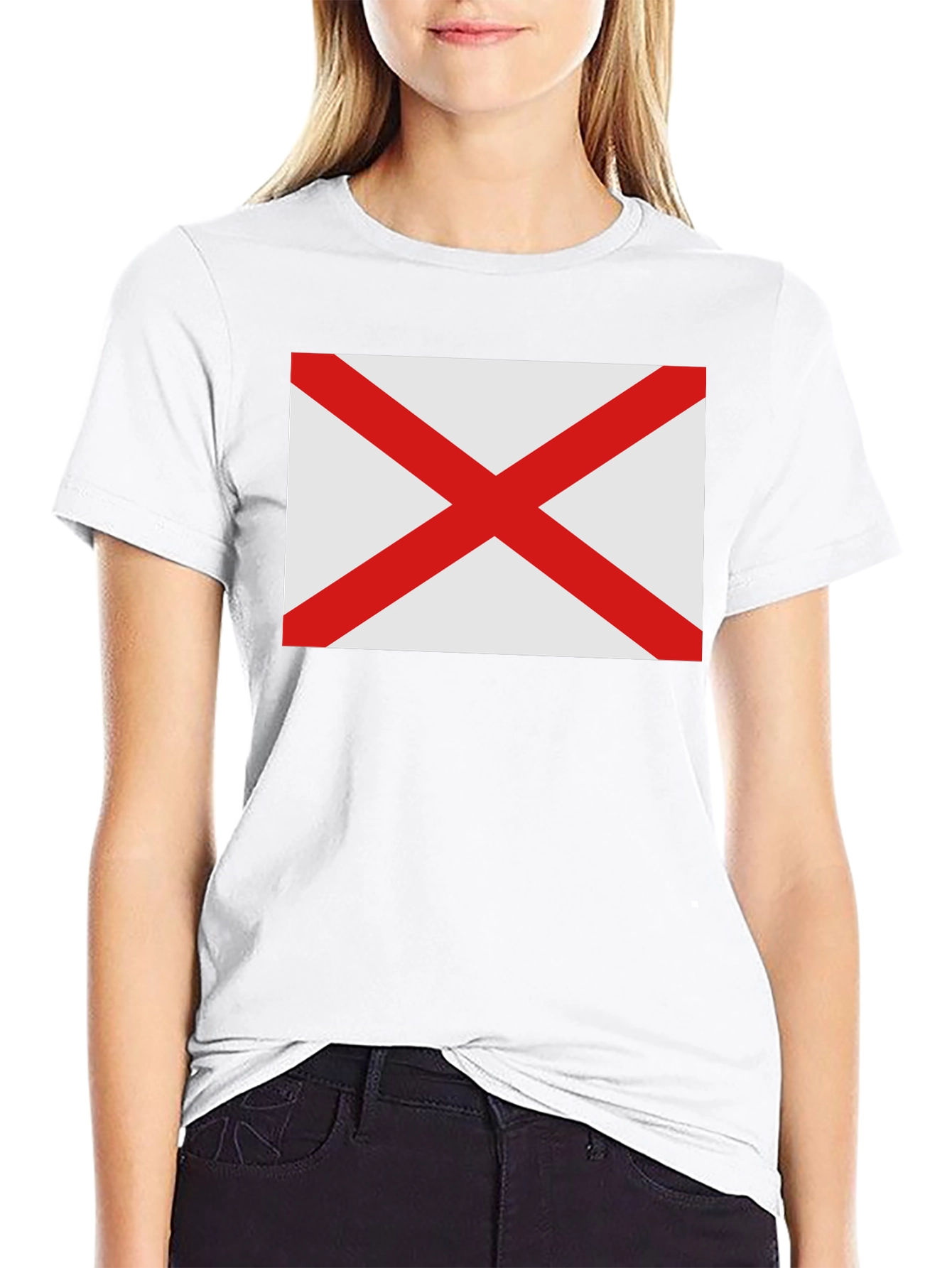 Alabama Flag Graphic Tee - Black Cotton Comfort