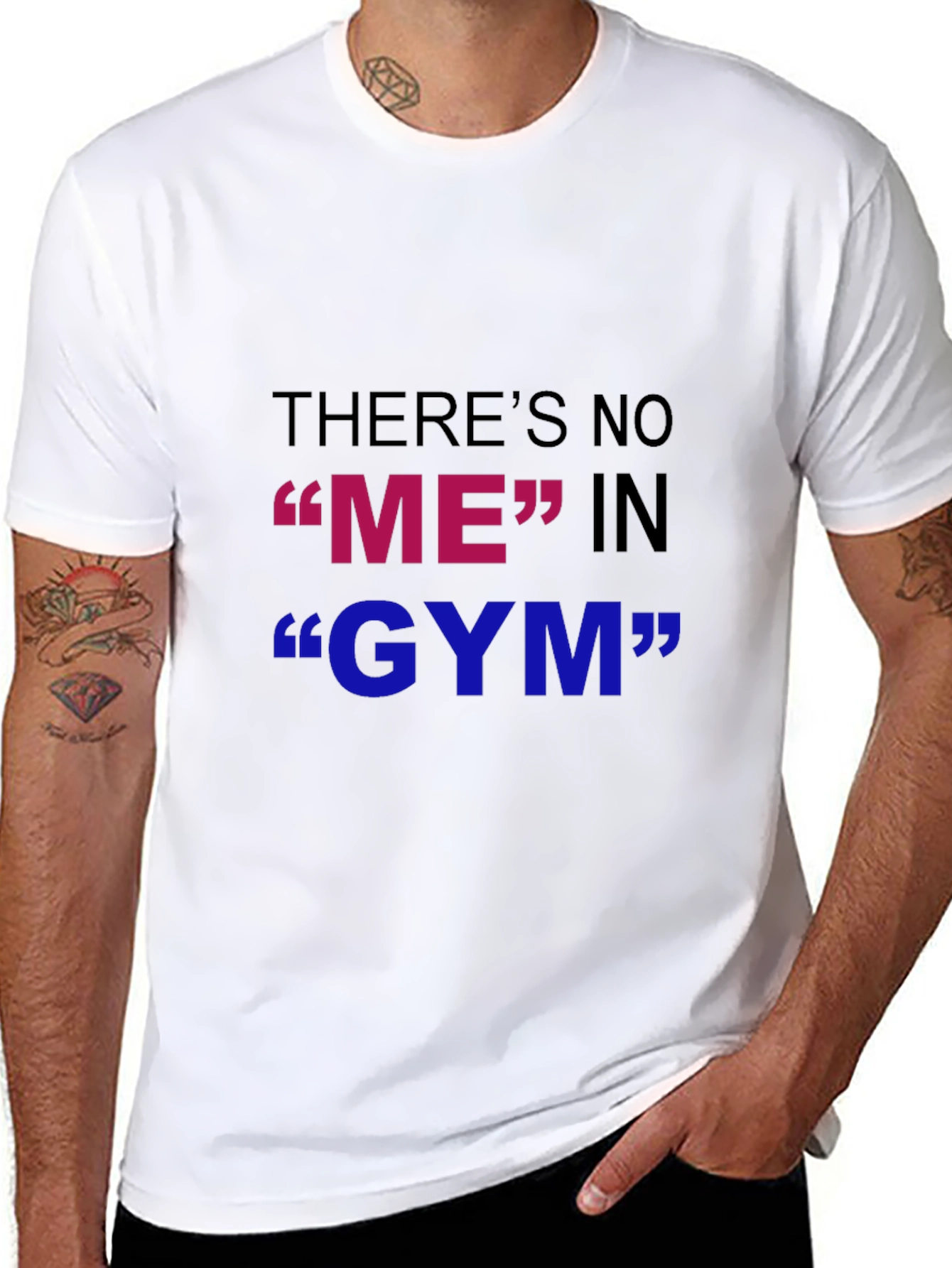 Funny Gym T-Shirt - Theres No ME in GYM