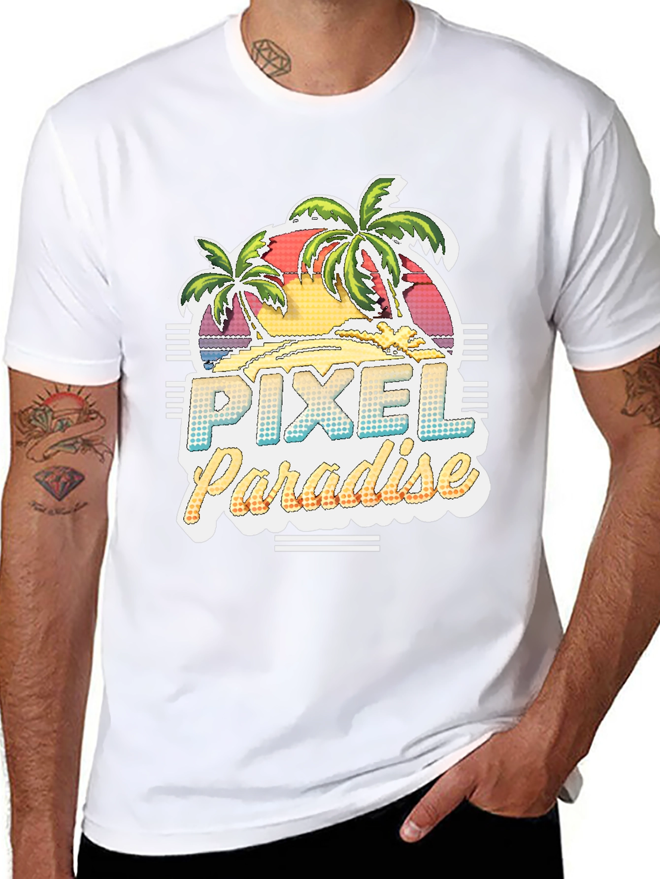 Pixel Paradise Retro Graphic Tee
