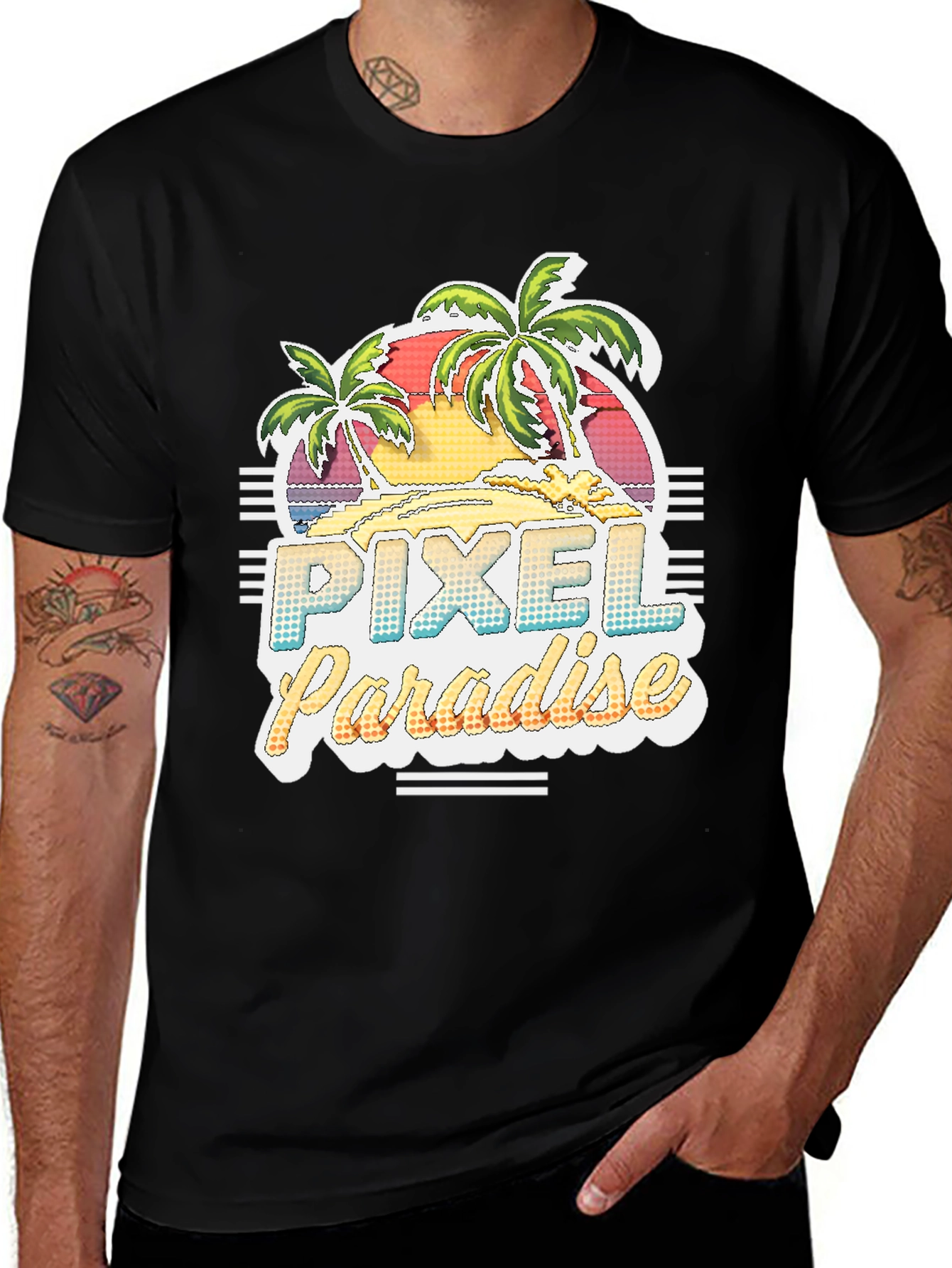 Pixel Paradise Retro Graphic Tee