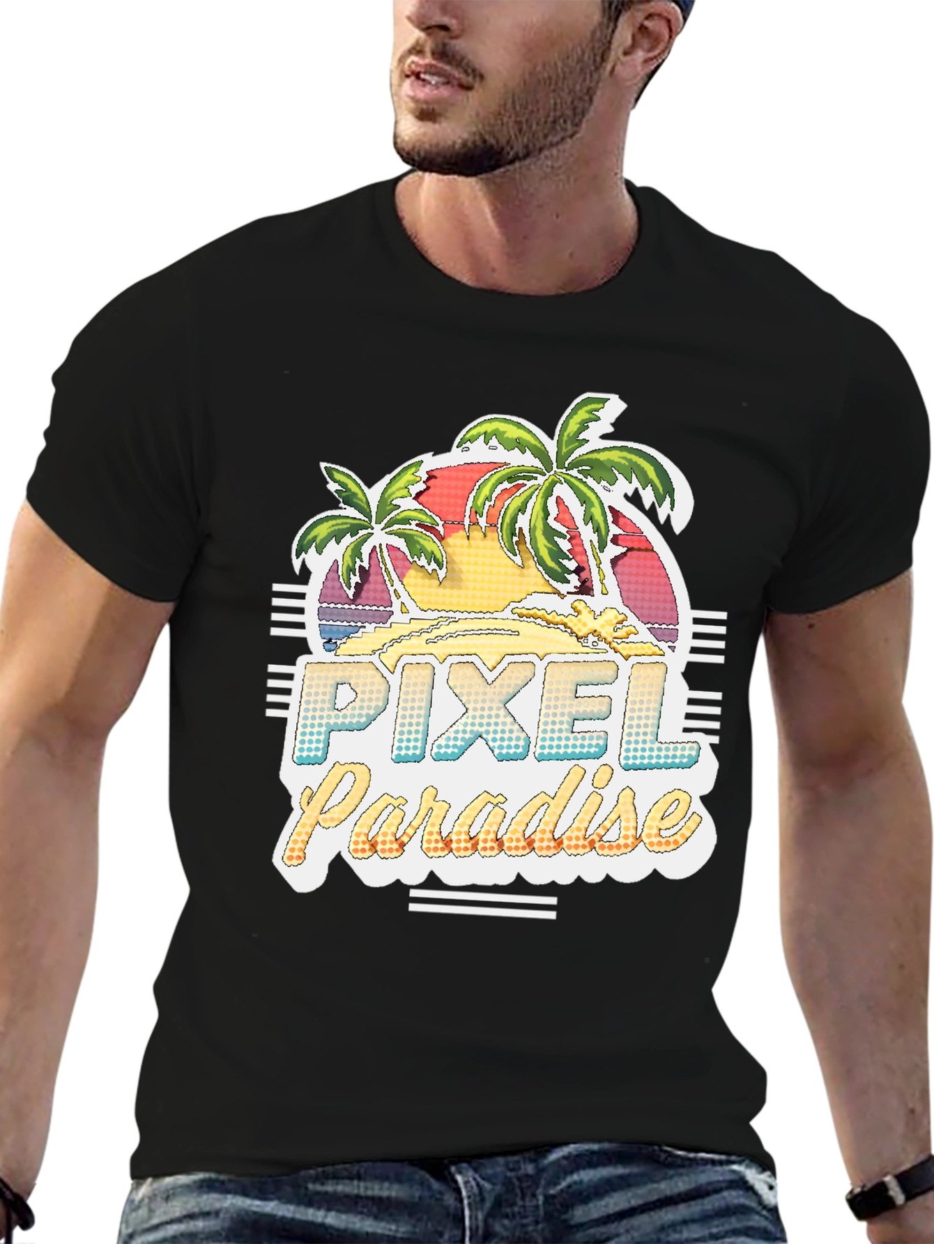Pixel Paradise Retro Graphic Tee