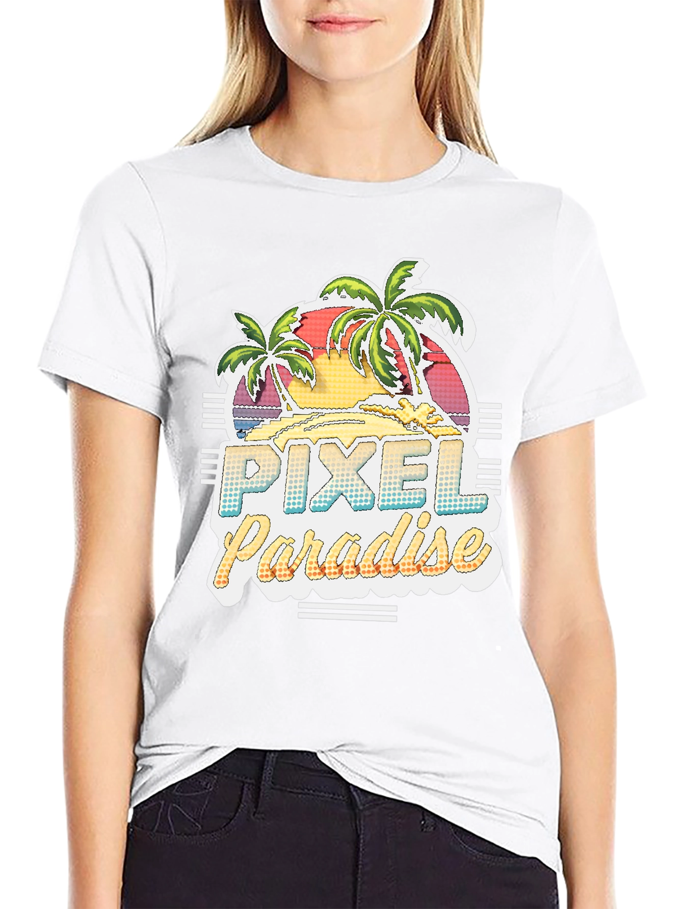 Pixel Paradise Retro Graphic Tee