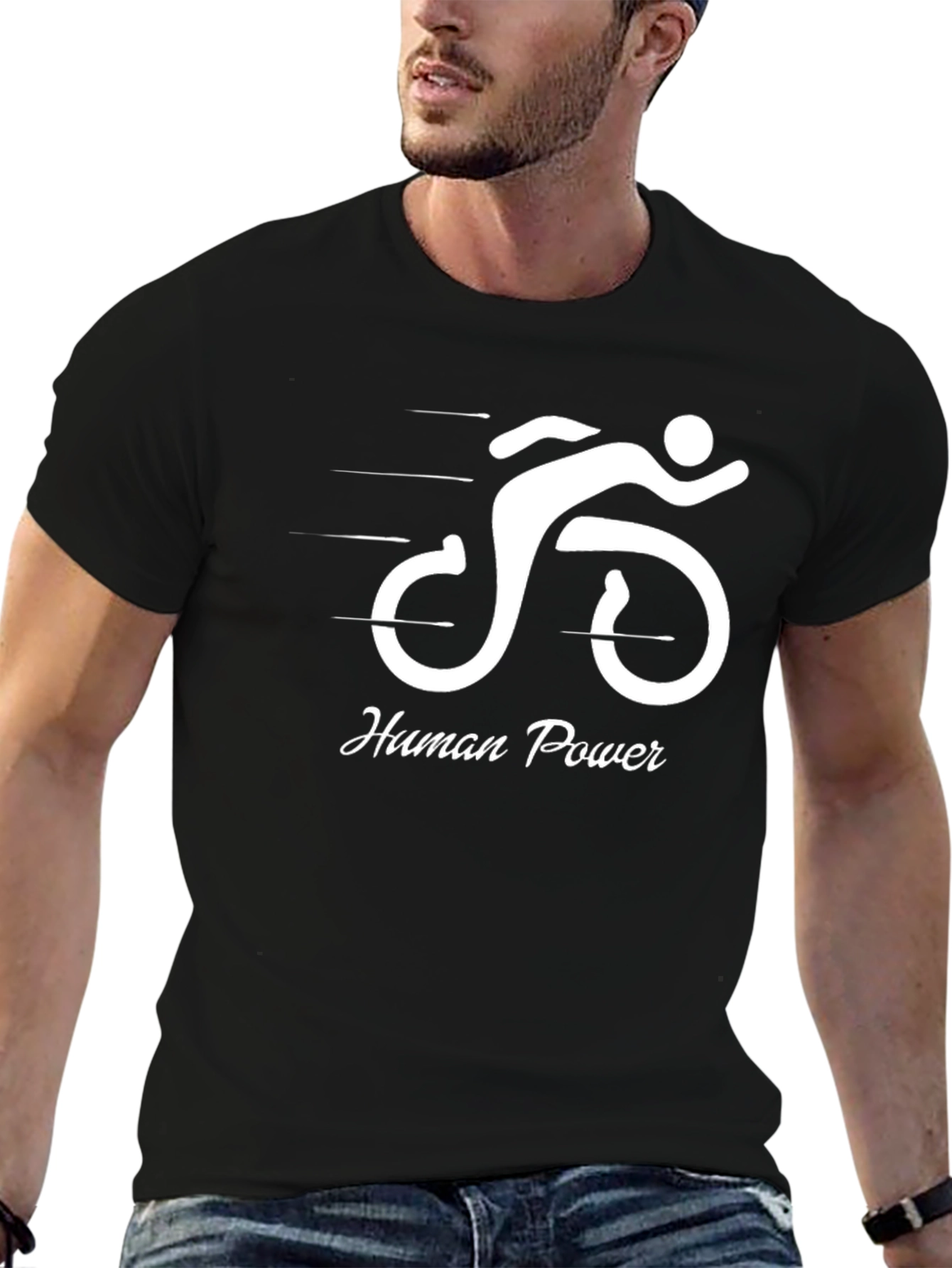 Human Powered Bicycle T-Shirt - Eco-Friendly Design