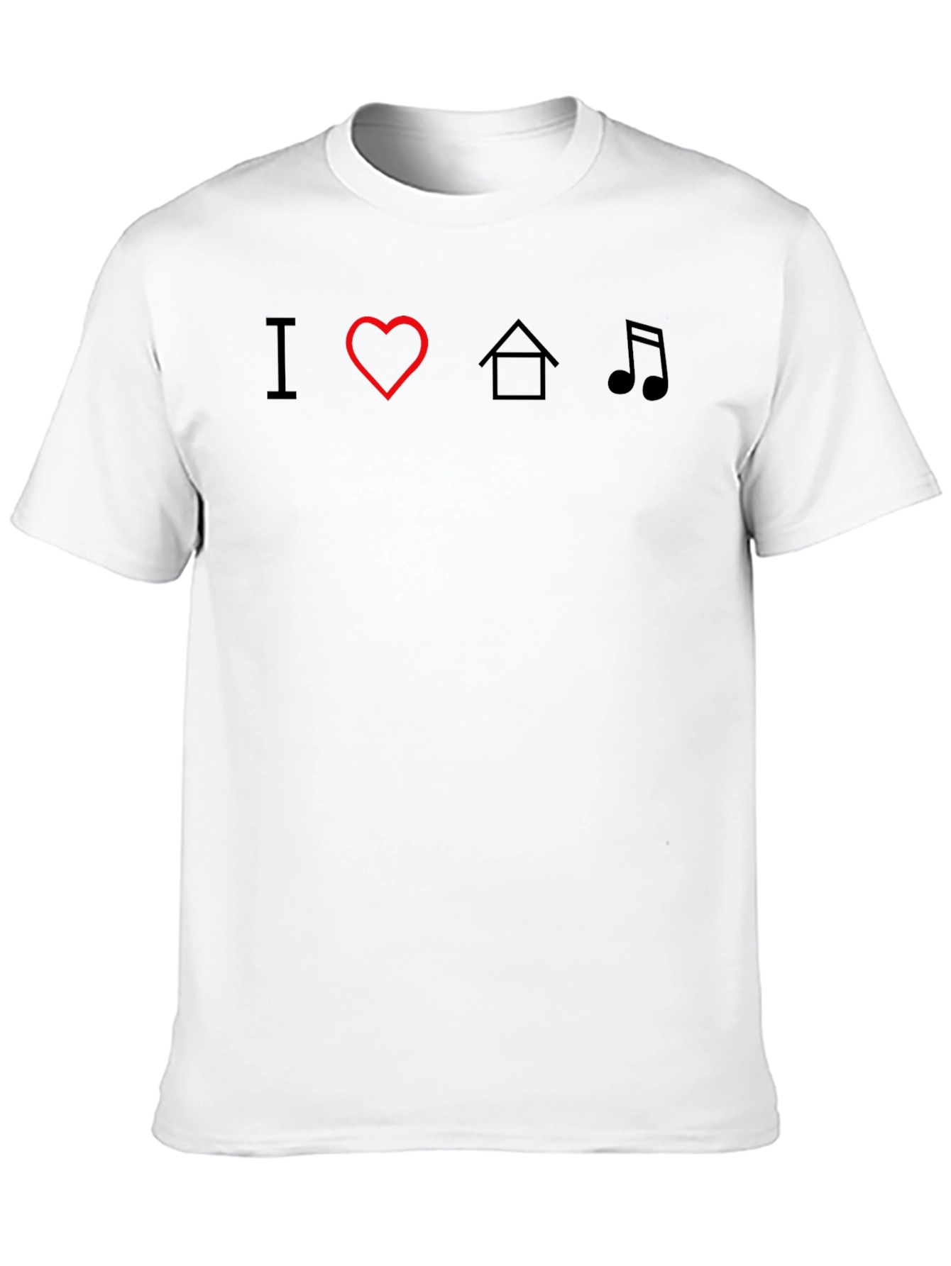 I Heart House Music Black T-Shirt