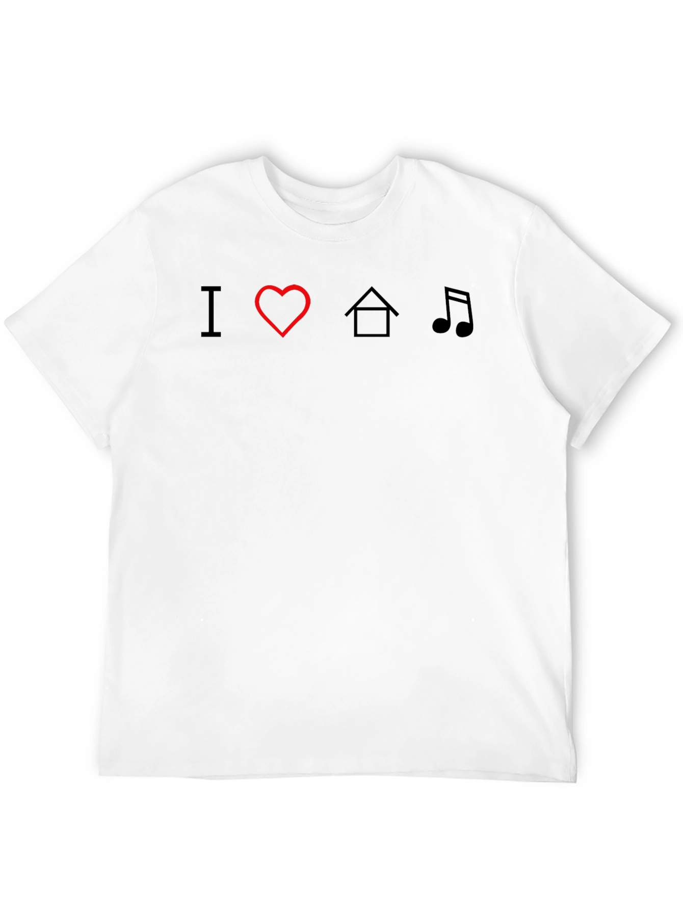 I Heart House Music Black T-Shirt