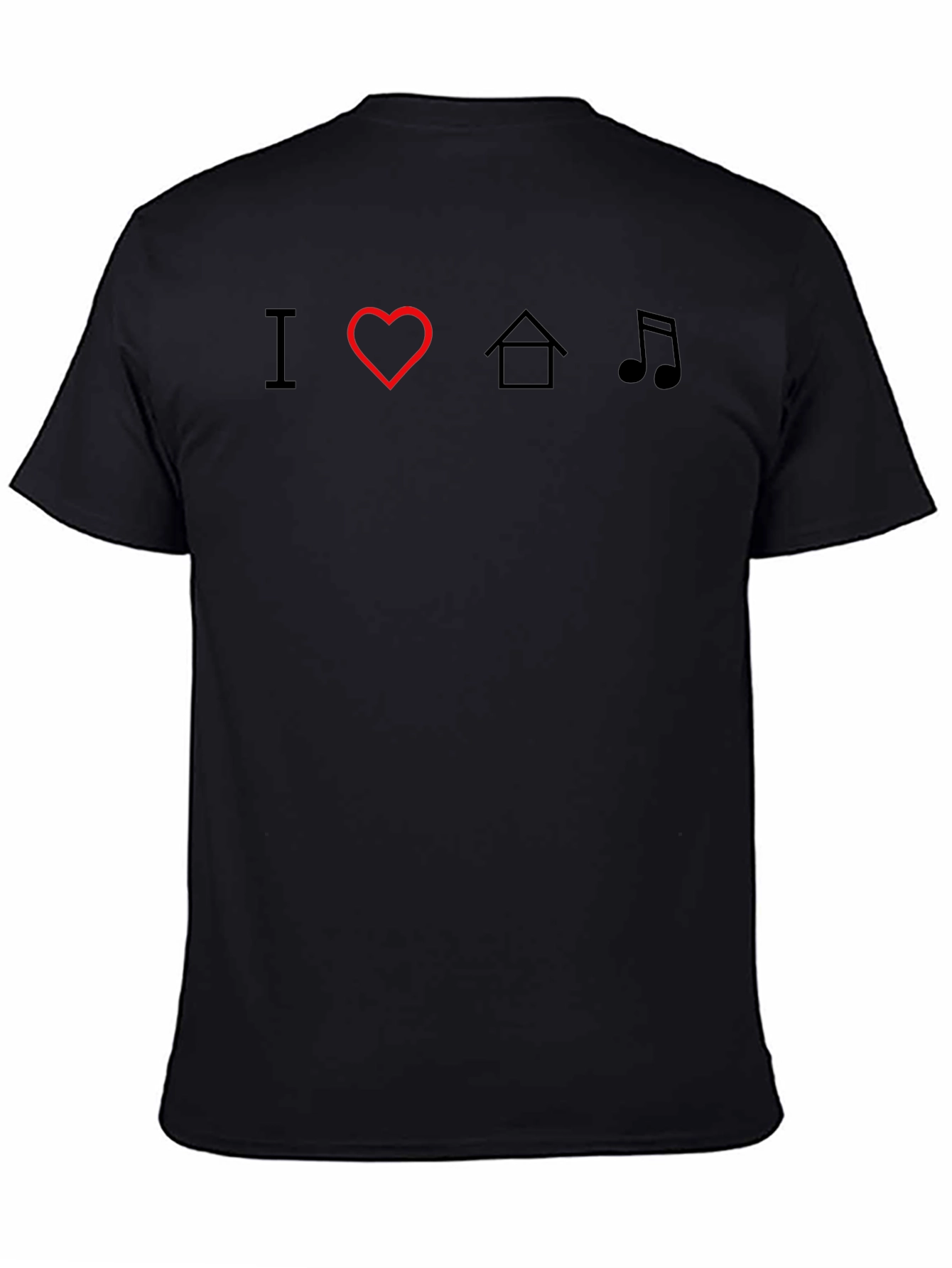 I Heart House Music Black T-Shirt