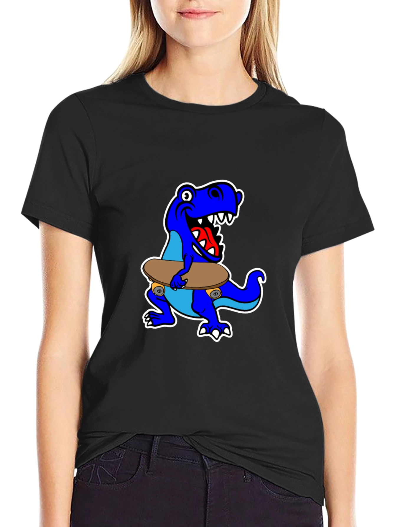 Dino Skateboarder Graphic Tee - Cool & Fun