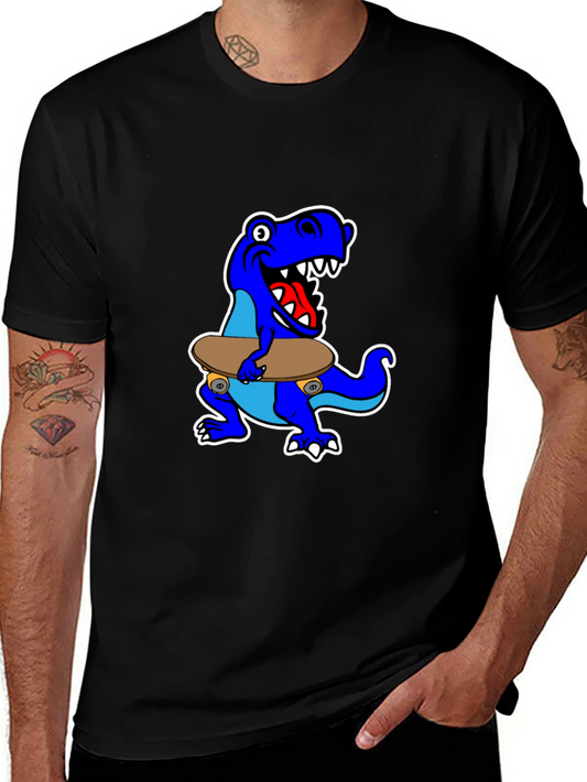 Dino Skateboarder Graphic Tee - Cool & Fun