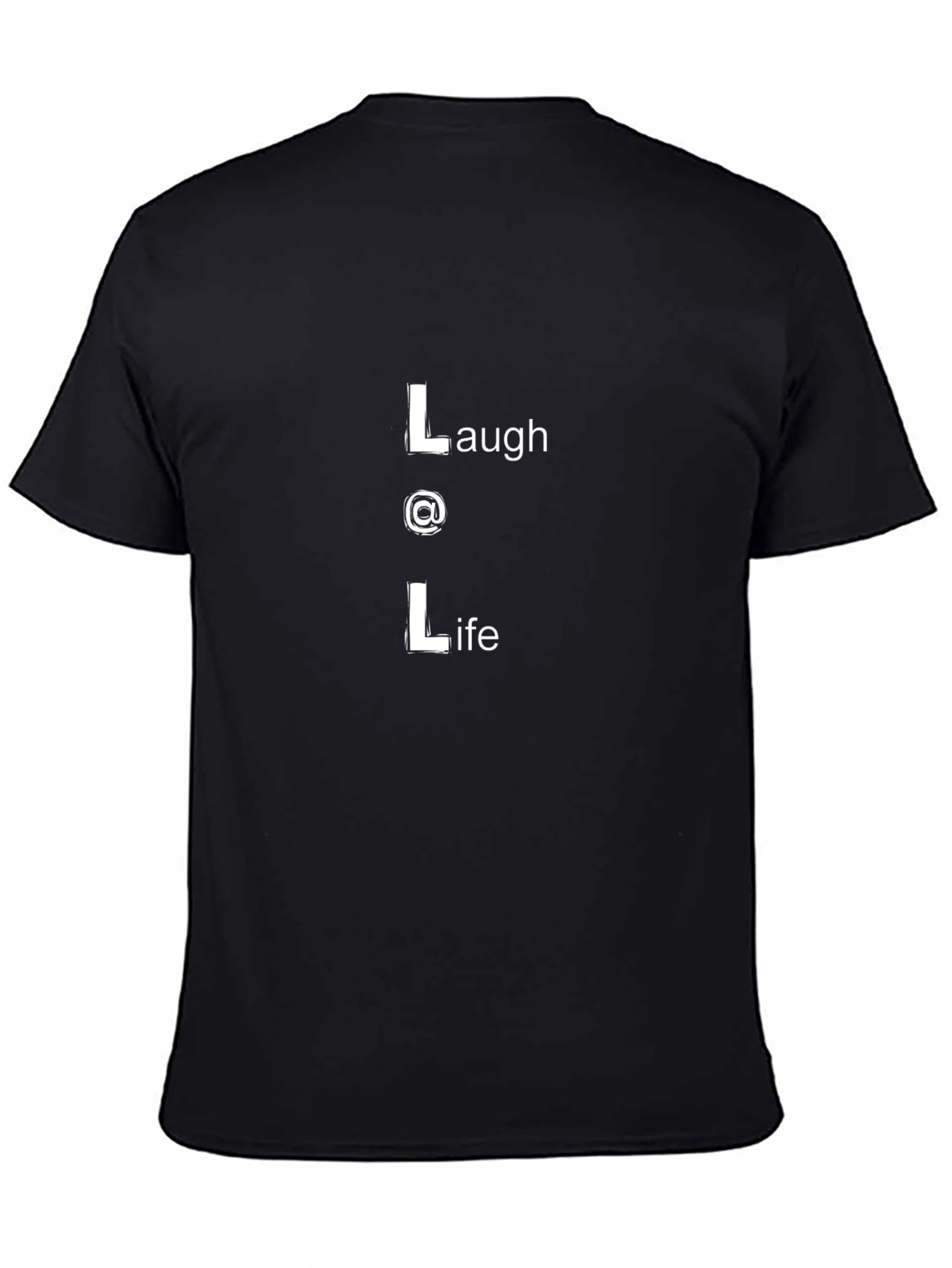 LOL Laugh at Life Black Graphic Tee