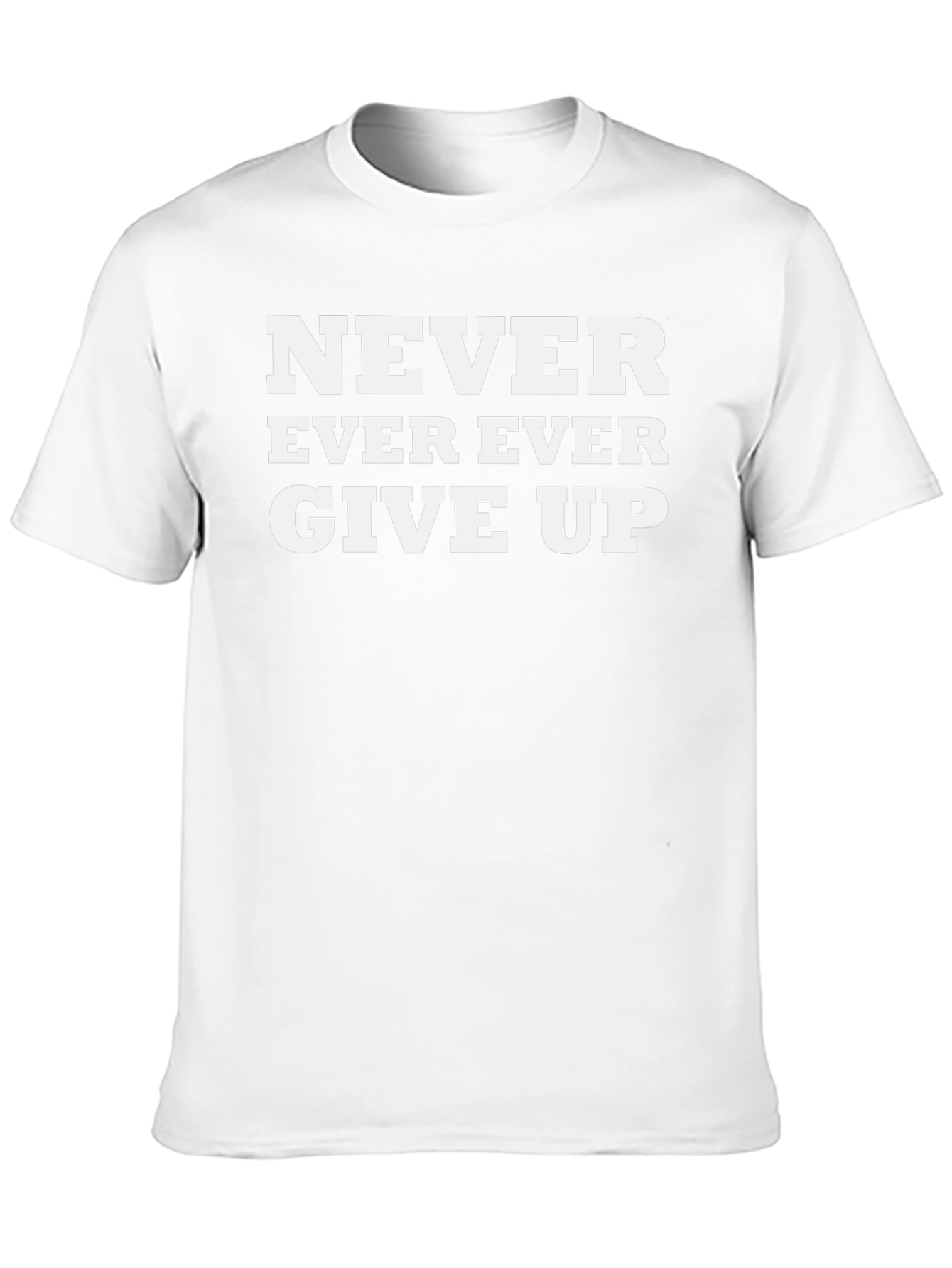 Never Give Up Graphic Tee - Motivational Black T-Shirt