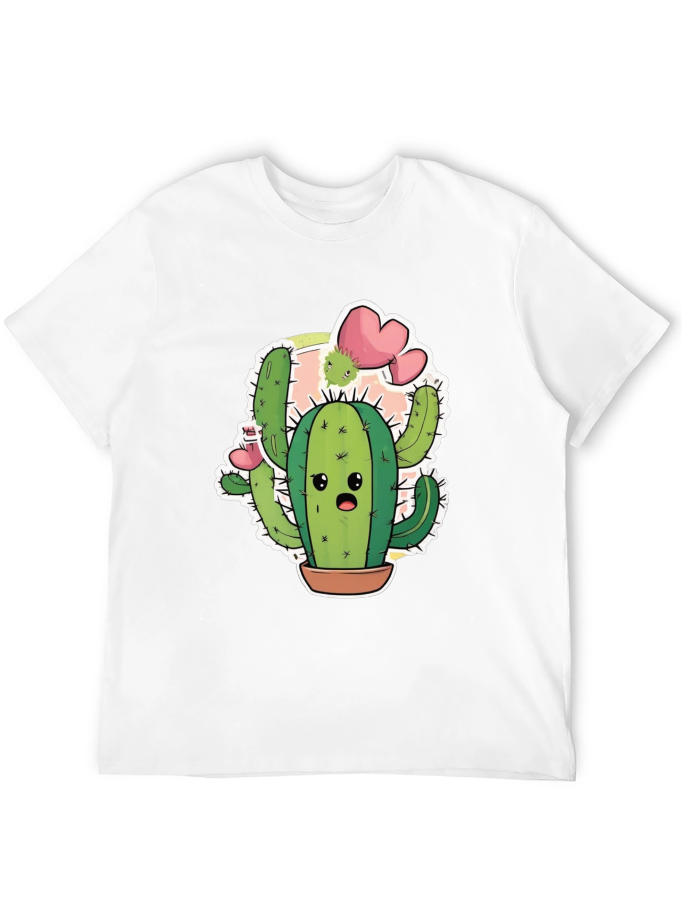 Cute Cactus T-Shirt - Unisex Black Cotton Tee