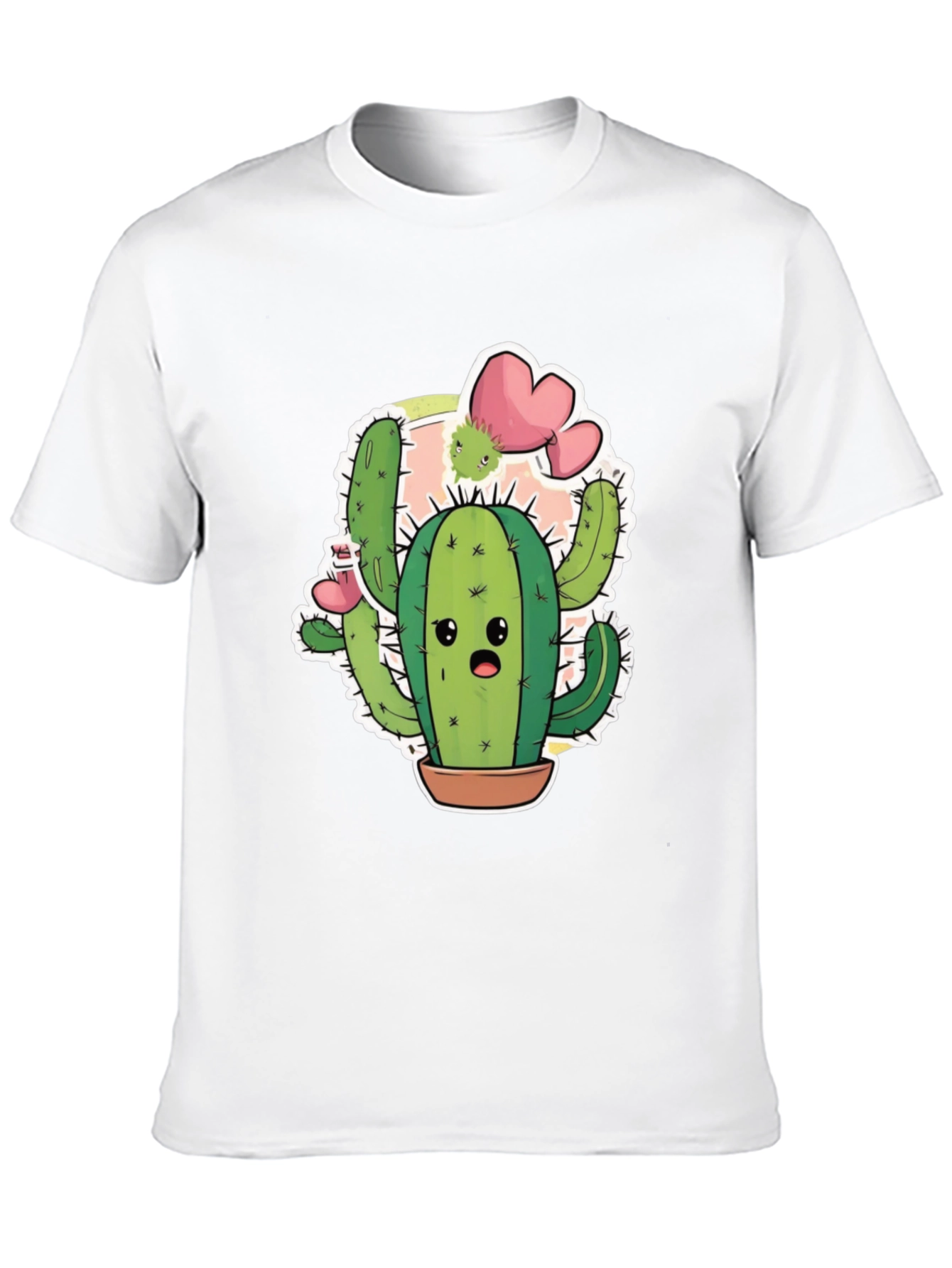 Cute Cactus T-Shirt - Unisex Black Cotton Tee