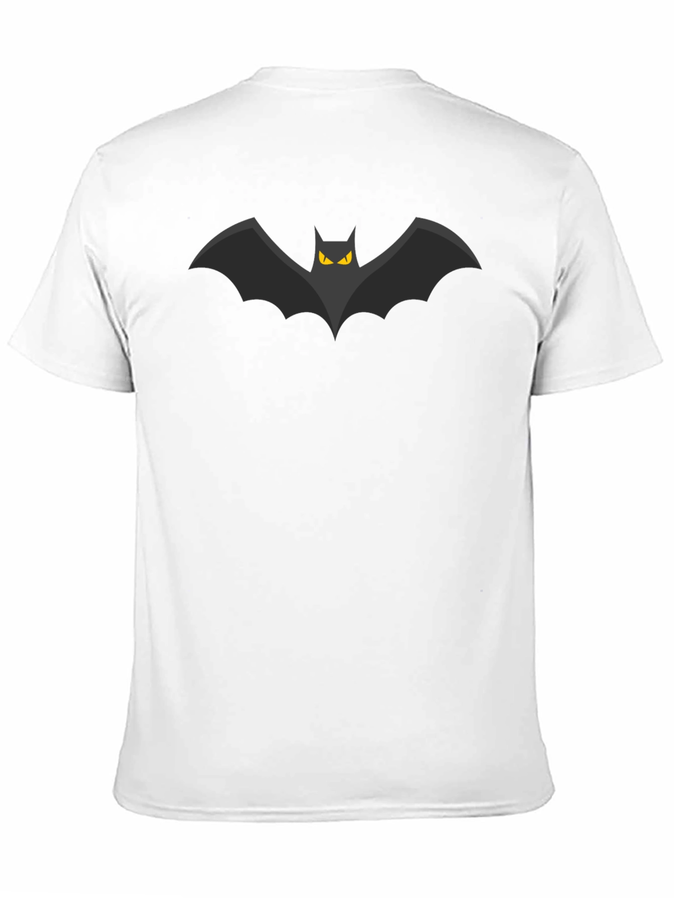 Bat Graphic Tee - Mens Black Cotton T-Shirt