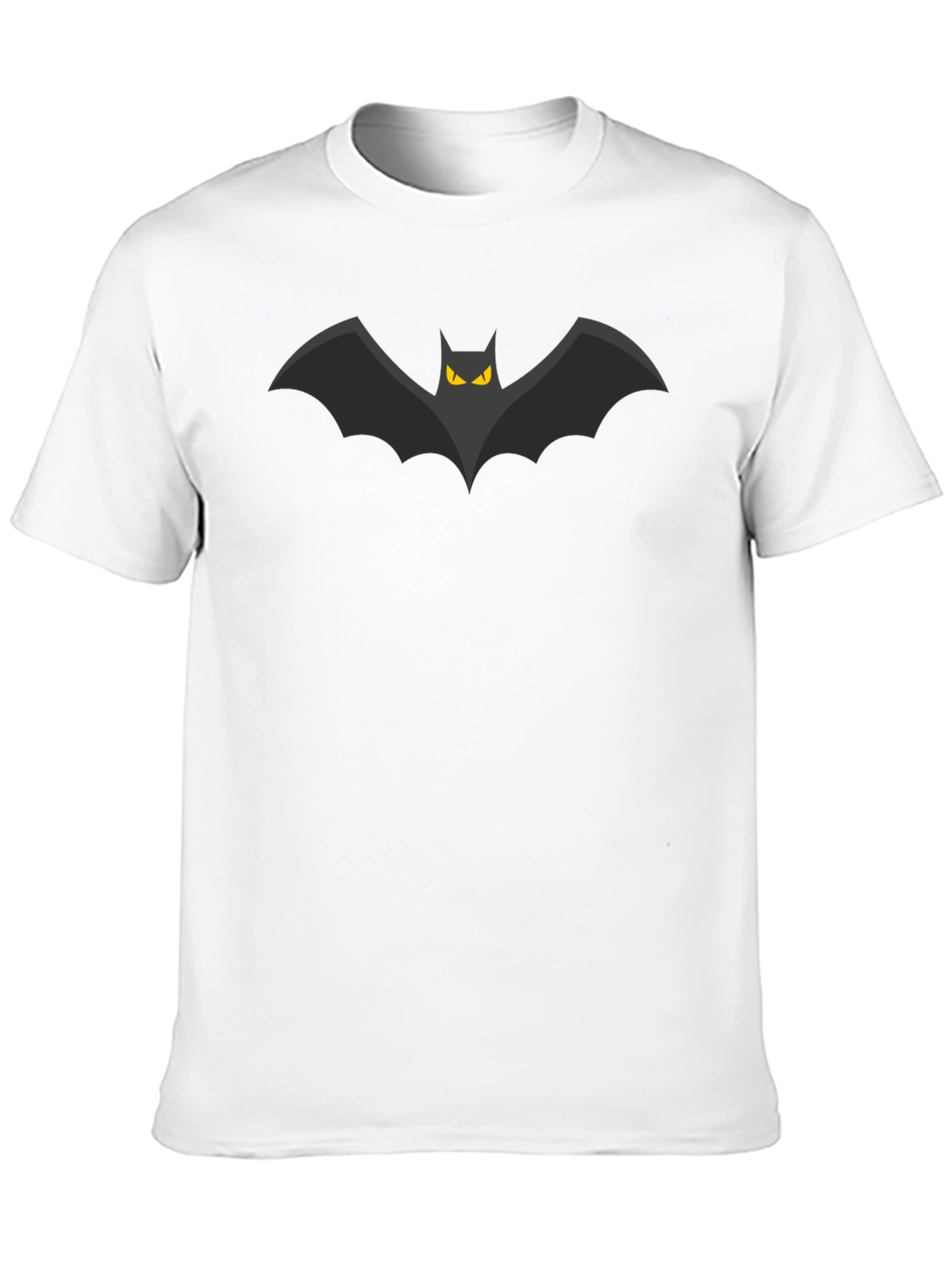 Bat Graphic Tee - Mens Black Cotton T-Shirt