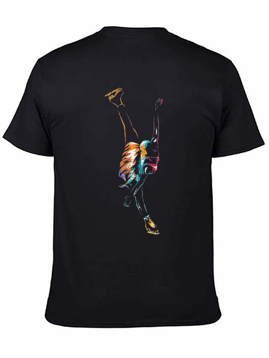 Abstract Dancer Graphic Black T-Shirt