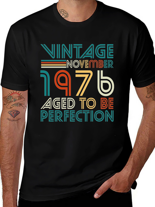 Vintage November 1976 Aged to Perfection Graphic T-Shirt