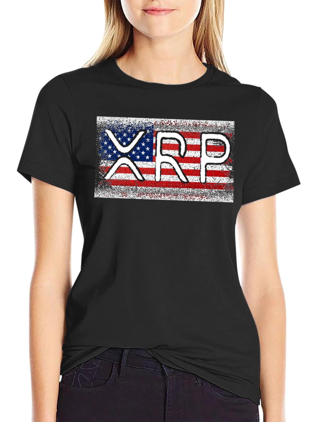 XRP American Flag Graphic T-Shirt