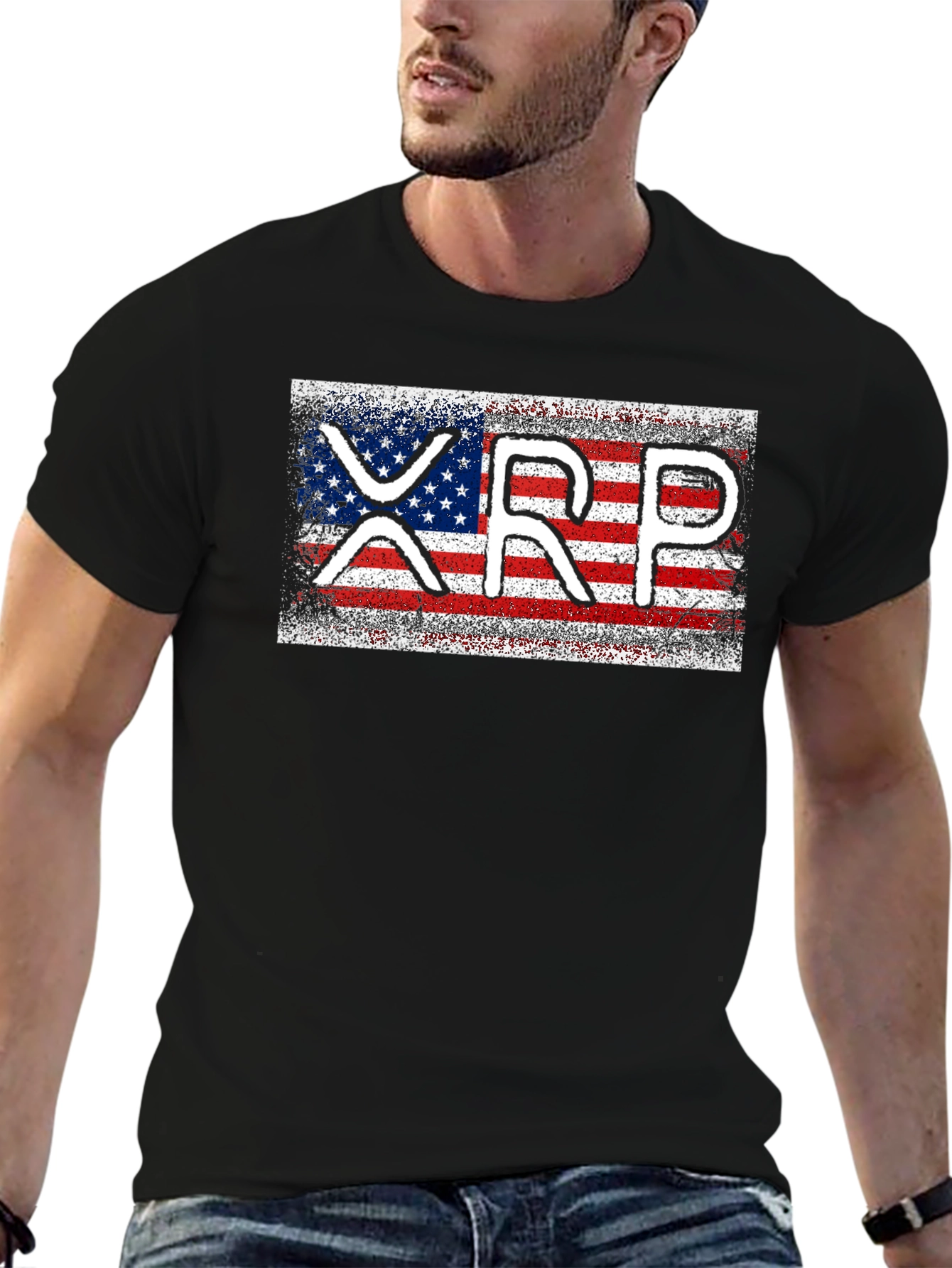 XRP American Flag Graphic T-Shirt