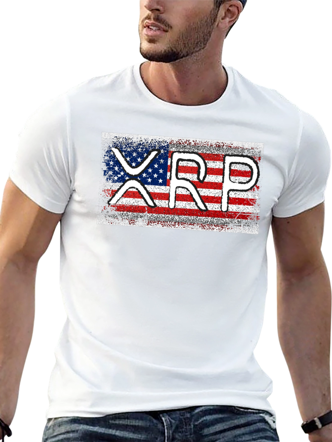 XRP American Flag Graphic T-Shirt