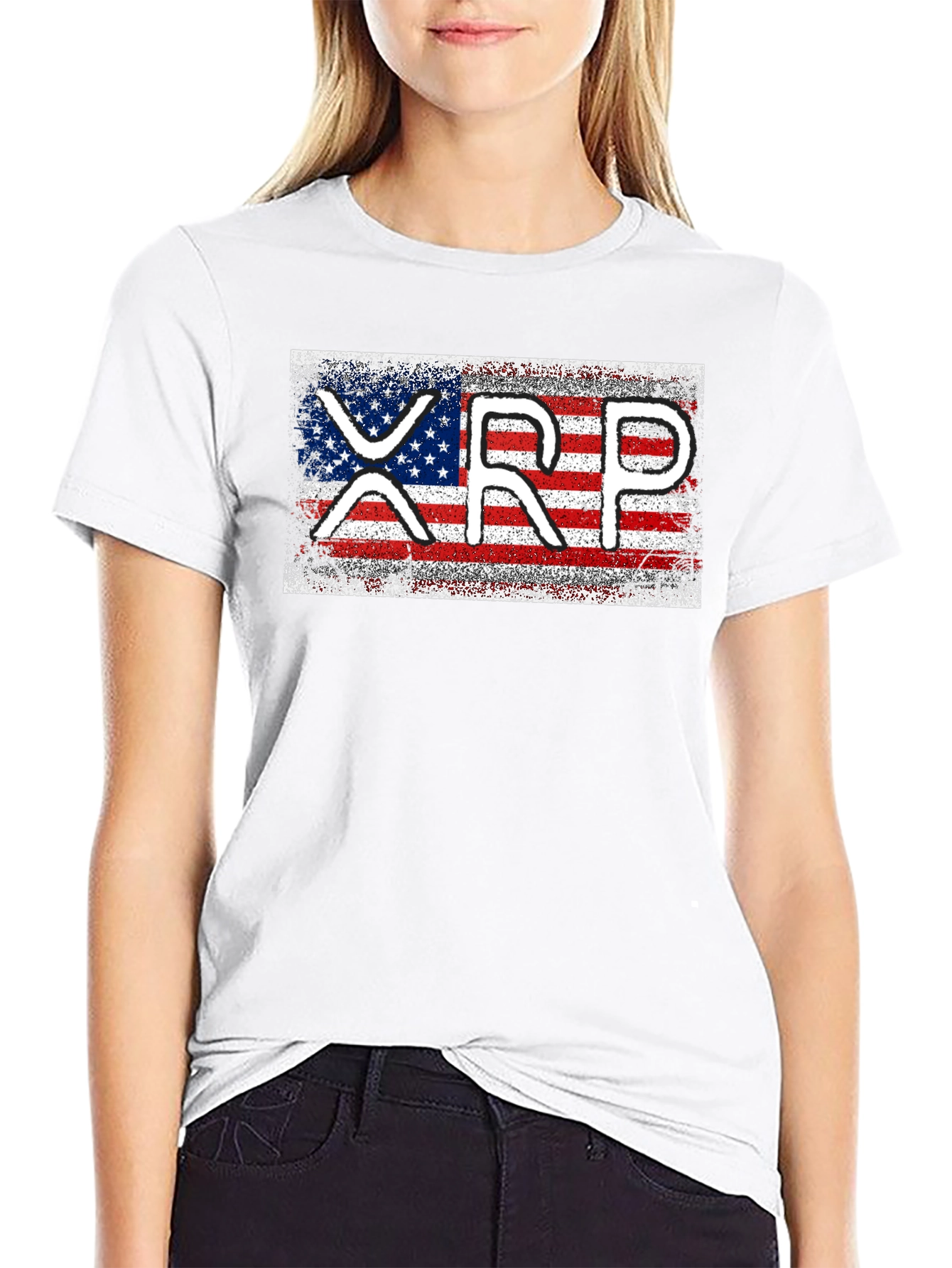 XRP American Flag Graphic T-Shirt